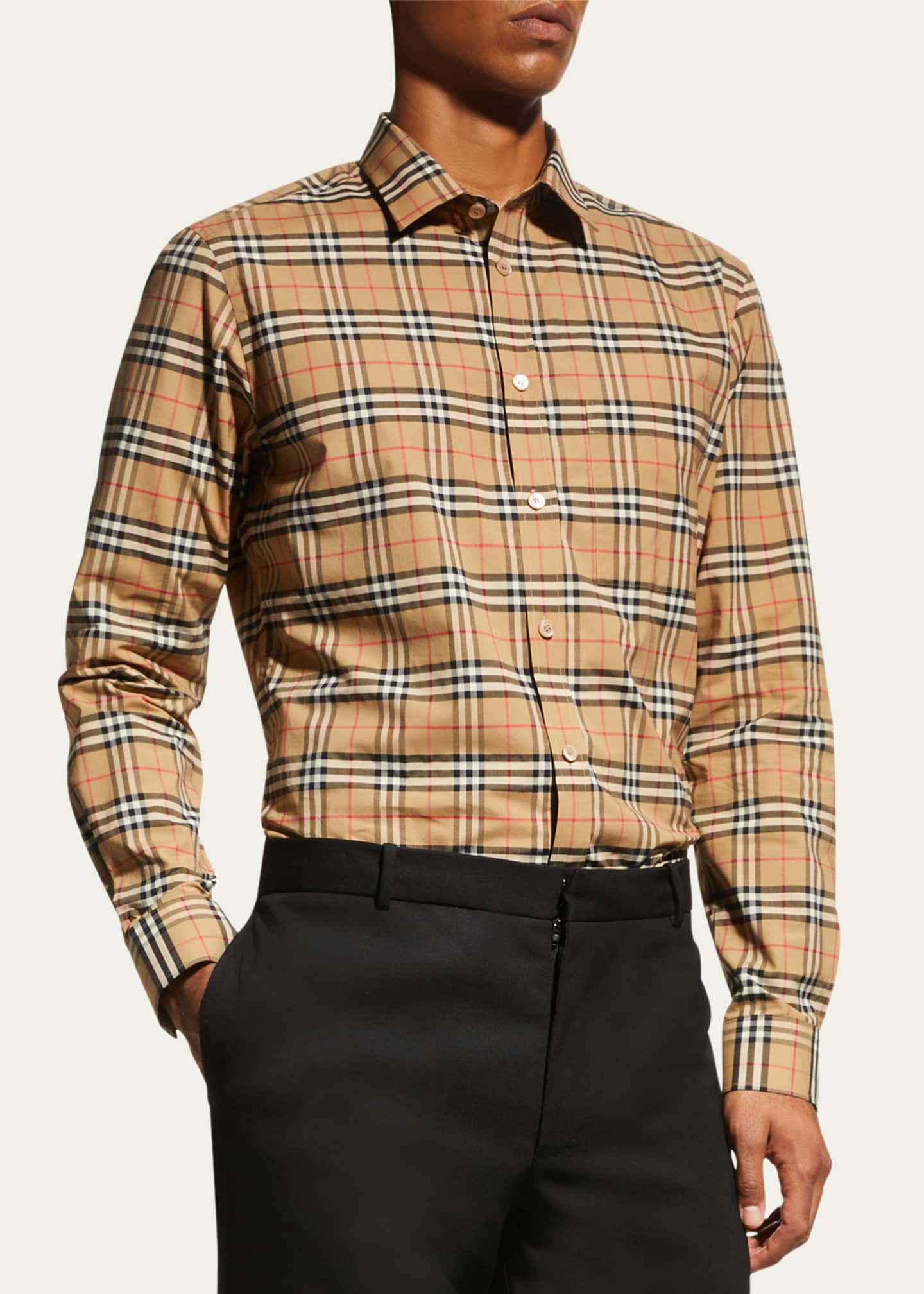 Burberry men's shirts clearance store