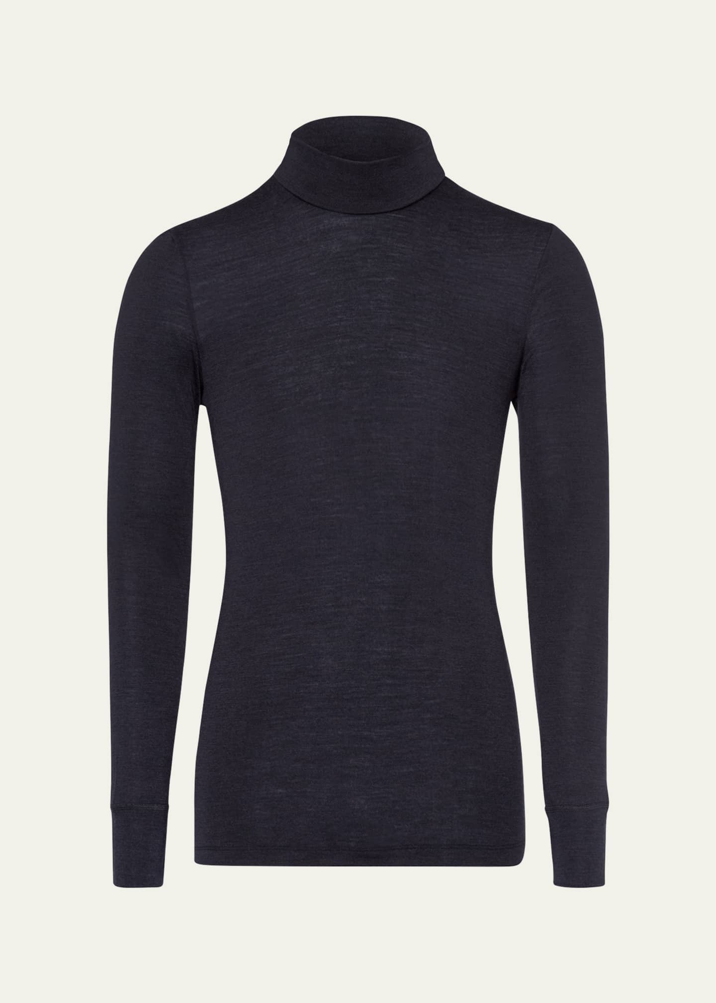 Hanro Men’s Woolen Silk Turtleneck Shirt Image 1 of 4