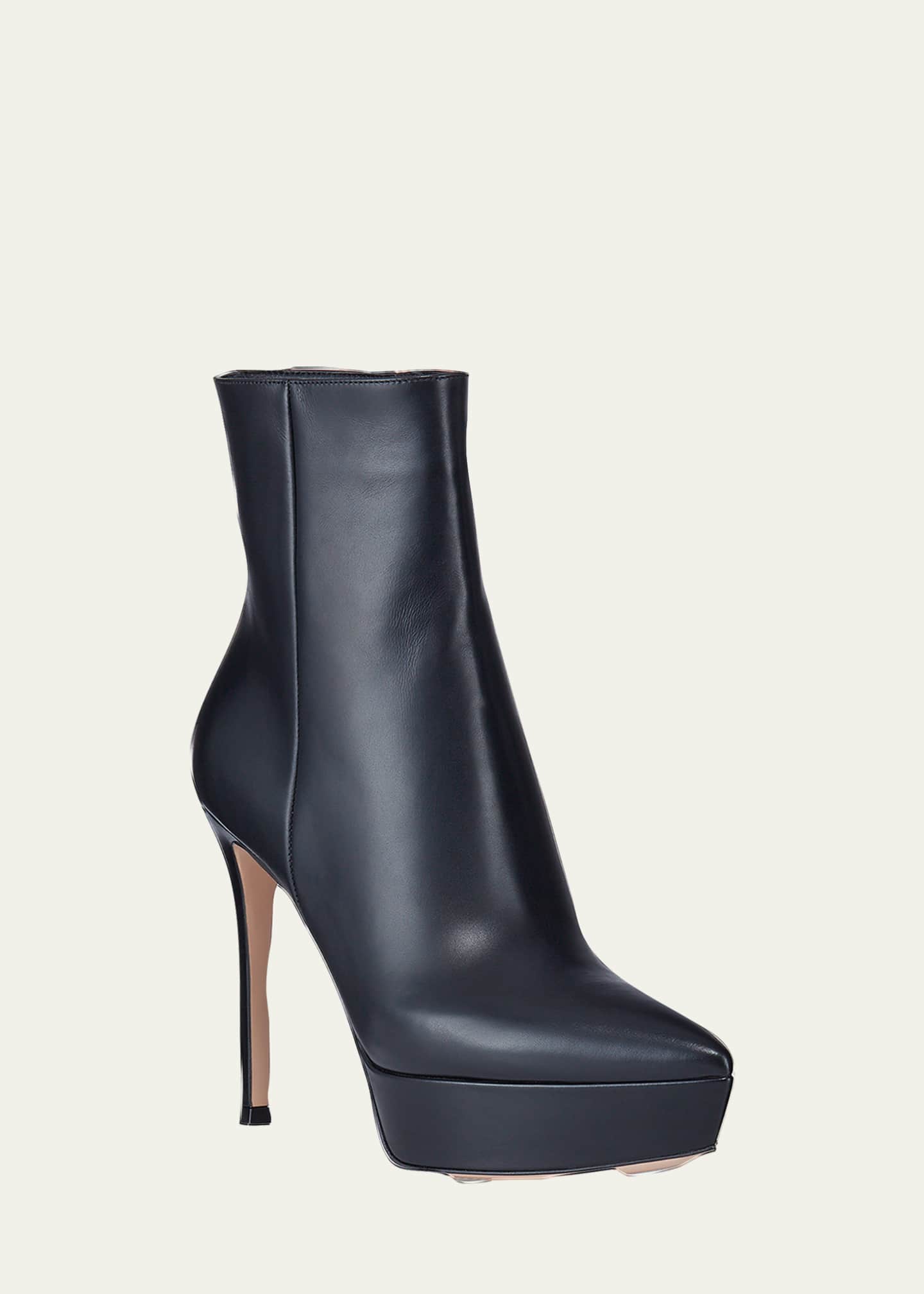 gianvito rossi pointed platform zip booties