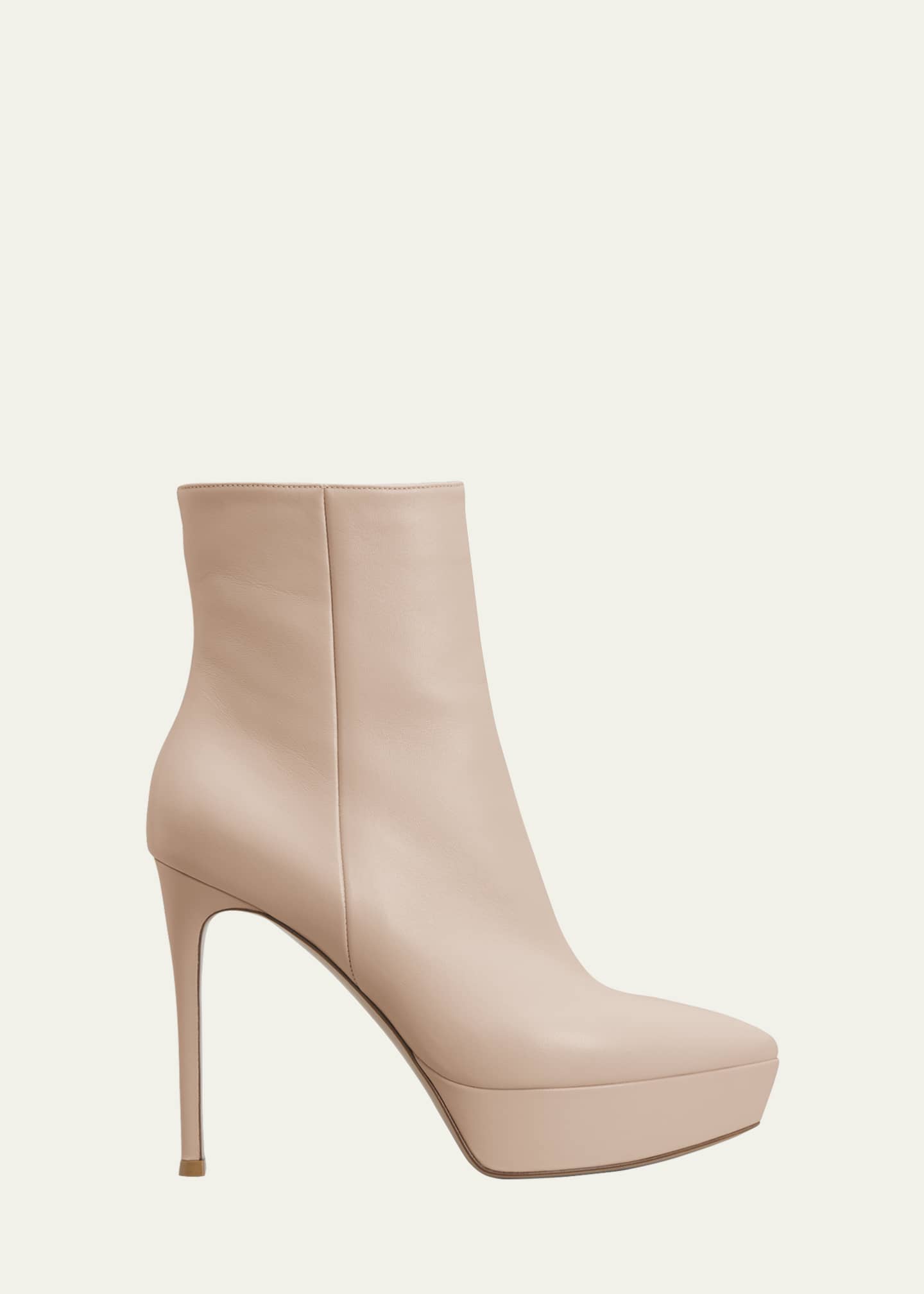 gianvito rossi pointed platform zip booties