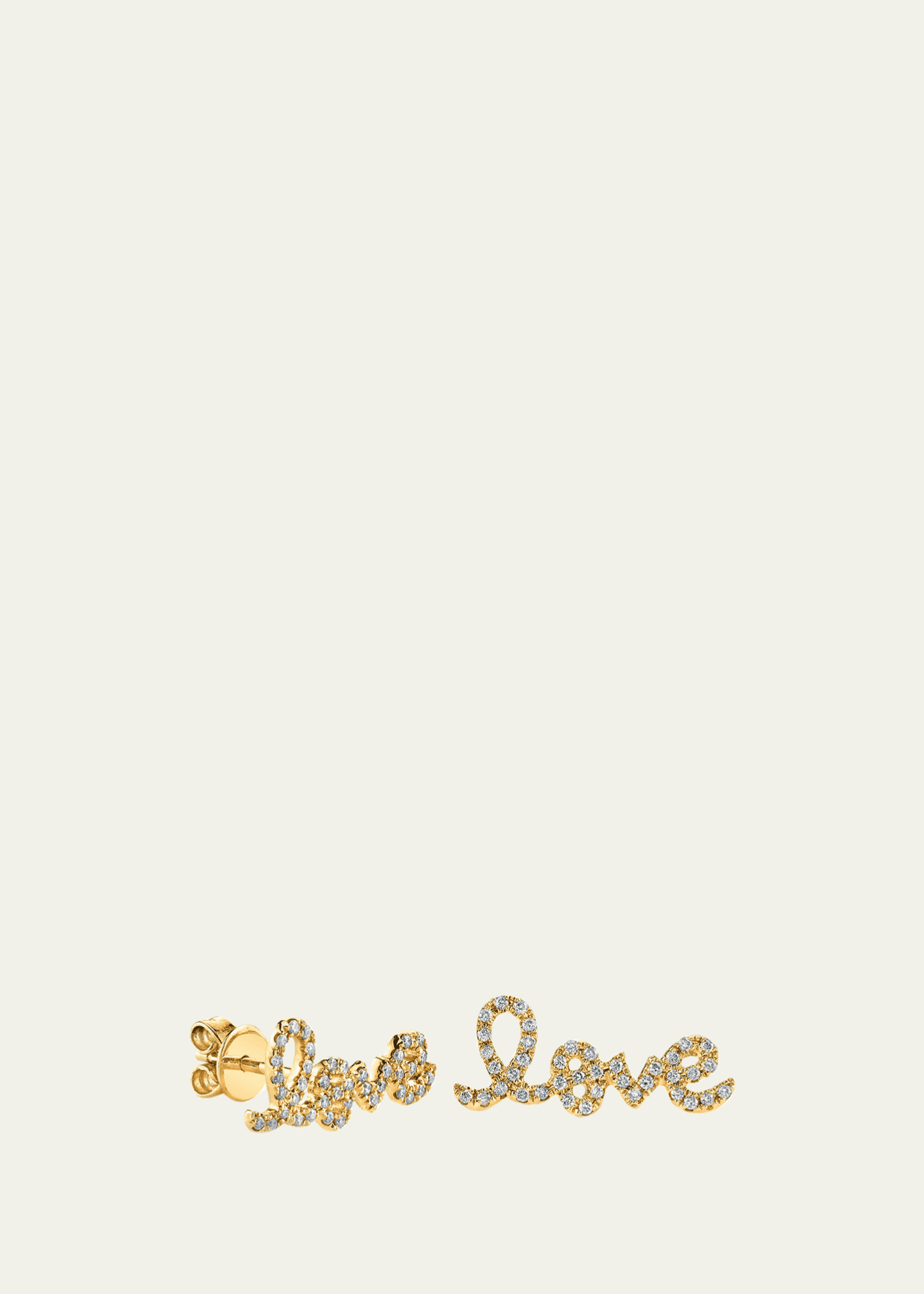 Sydney Evan Pave Diamond Love Single Stud Earring