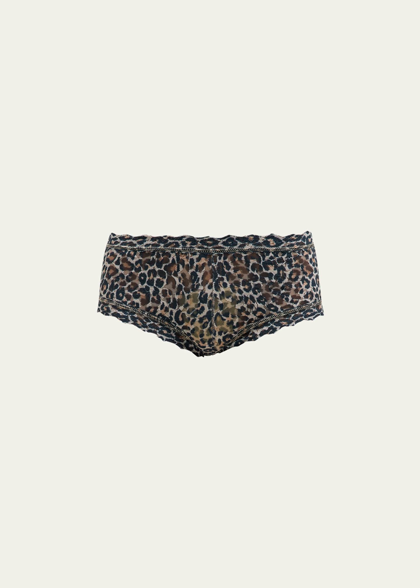 Hanky Panky Leopard-Print Lace Boyshorts Image 1 of 2