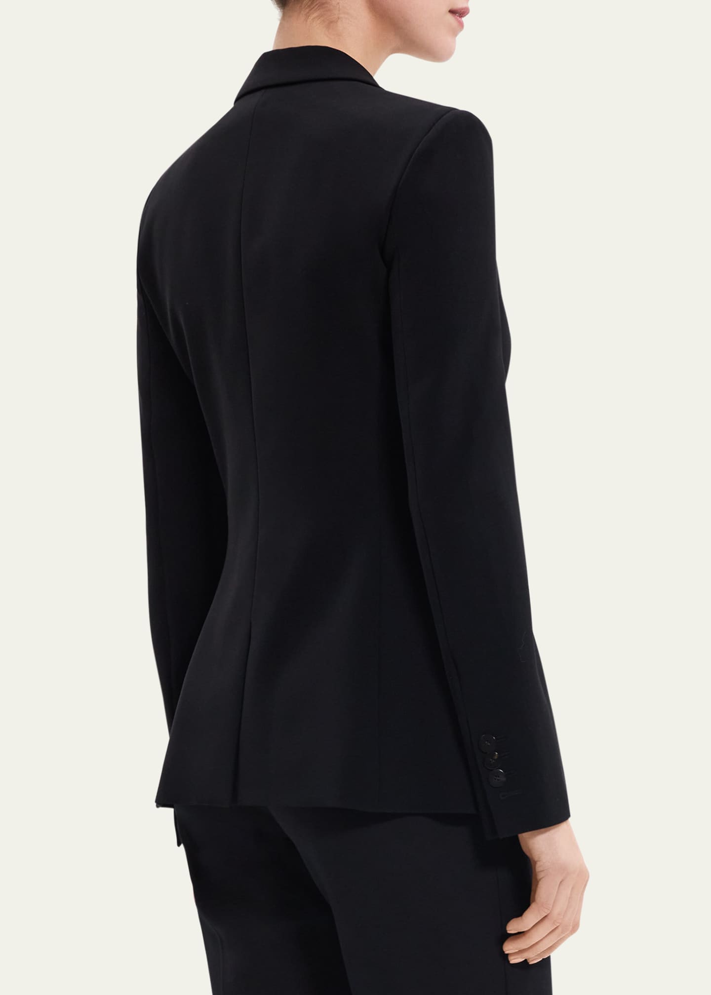 Theory Admiral Crepe One Button Staple Blazer