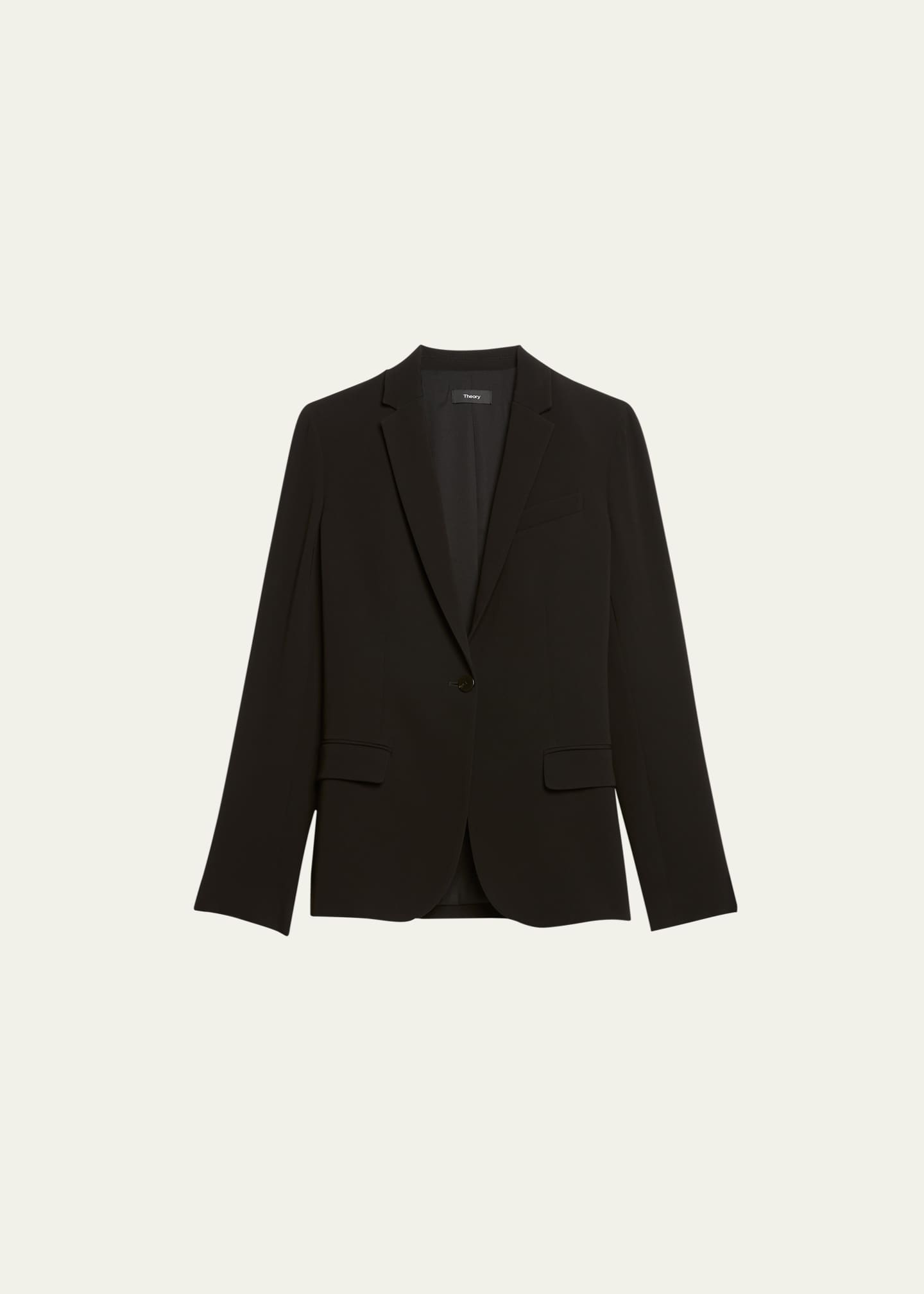 Theory Admiral Crepe One Button Staple Blazer Bergdorf Goodman