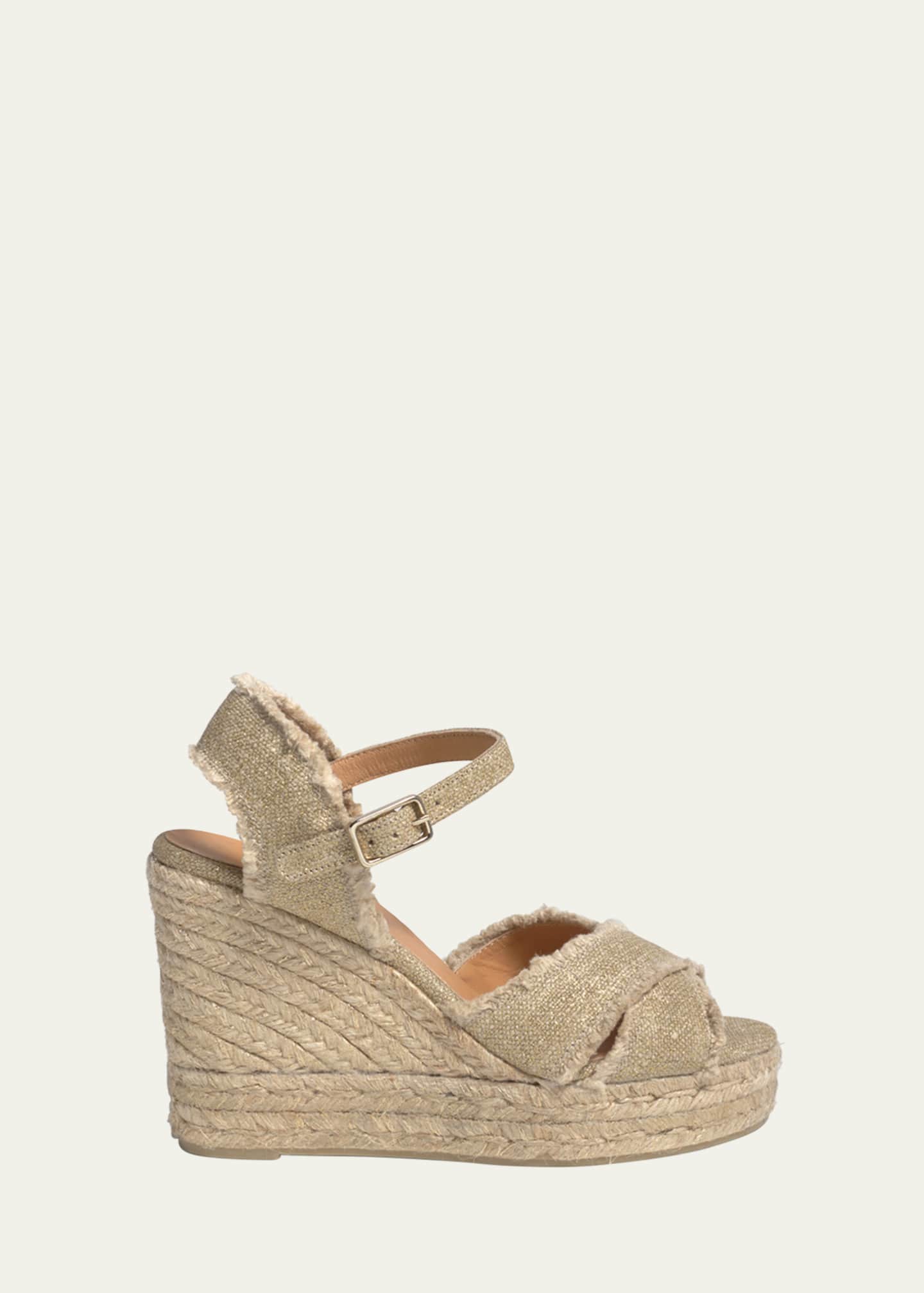 Castaner Bromelia 100mm Frayed Wedge Espadrilles Image 1 of 5