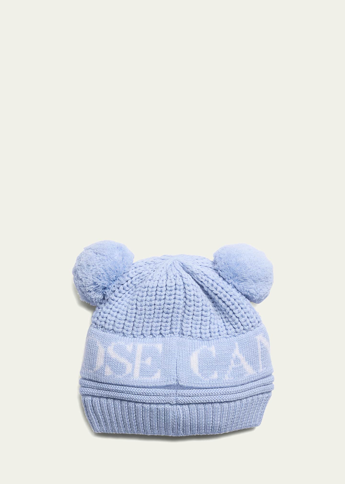 Kid's Double Pompom Beanie Hat, Baby