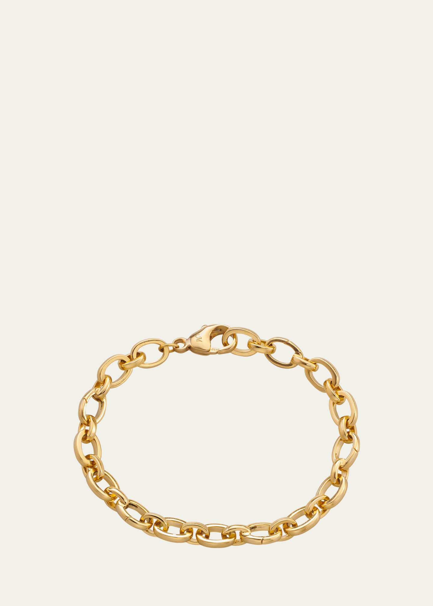 Monica Rich Kosann 18K Yellow Gold Audrey Charm Bracelet With 5 Charm Stations For Easy To Add/remove Charms