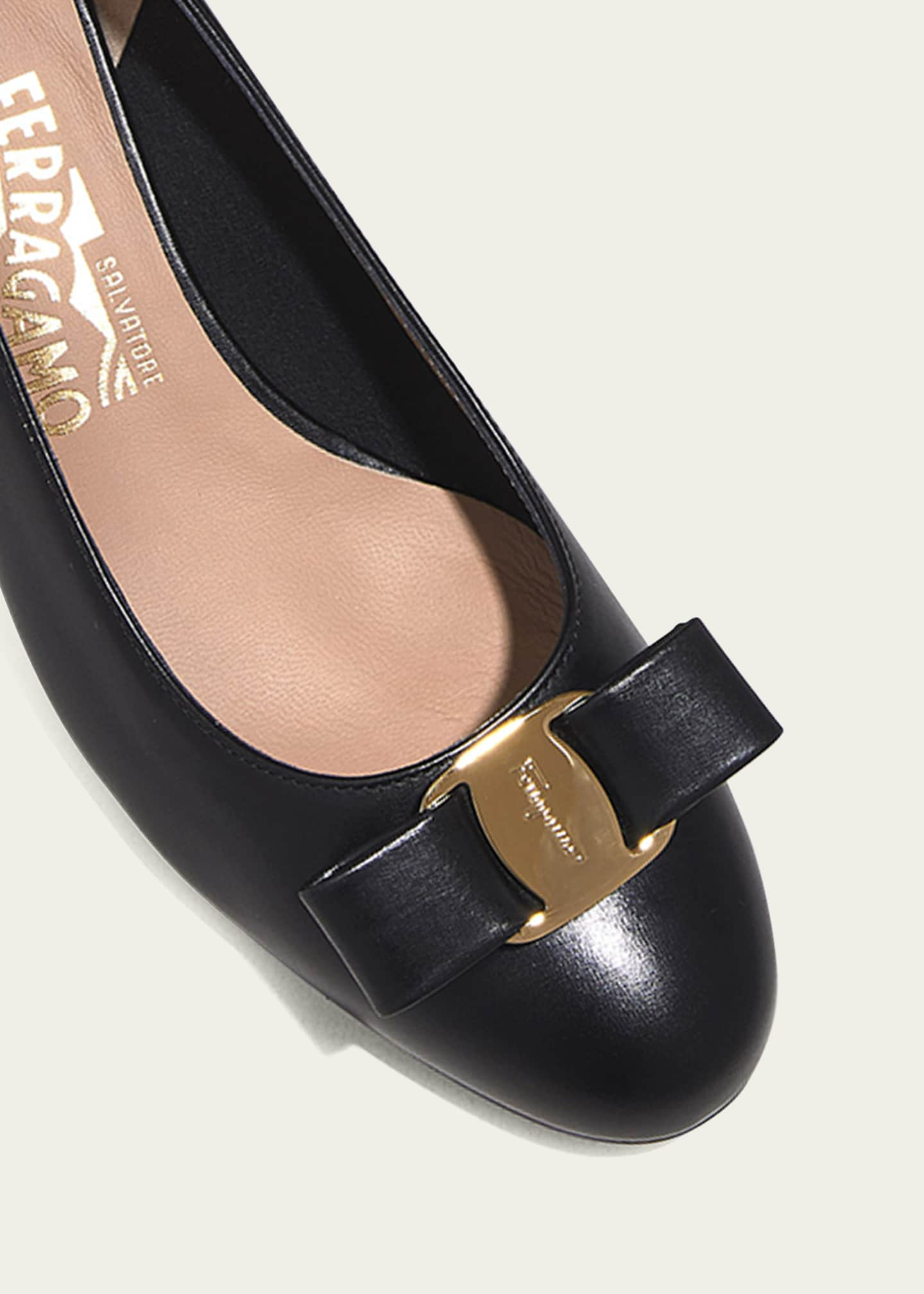 Ferragamo Vara Icon Leather Bow Pumps - Bergdorf Goodman