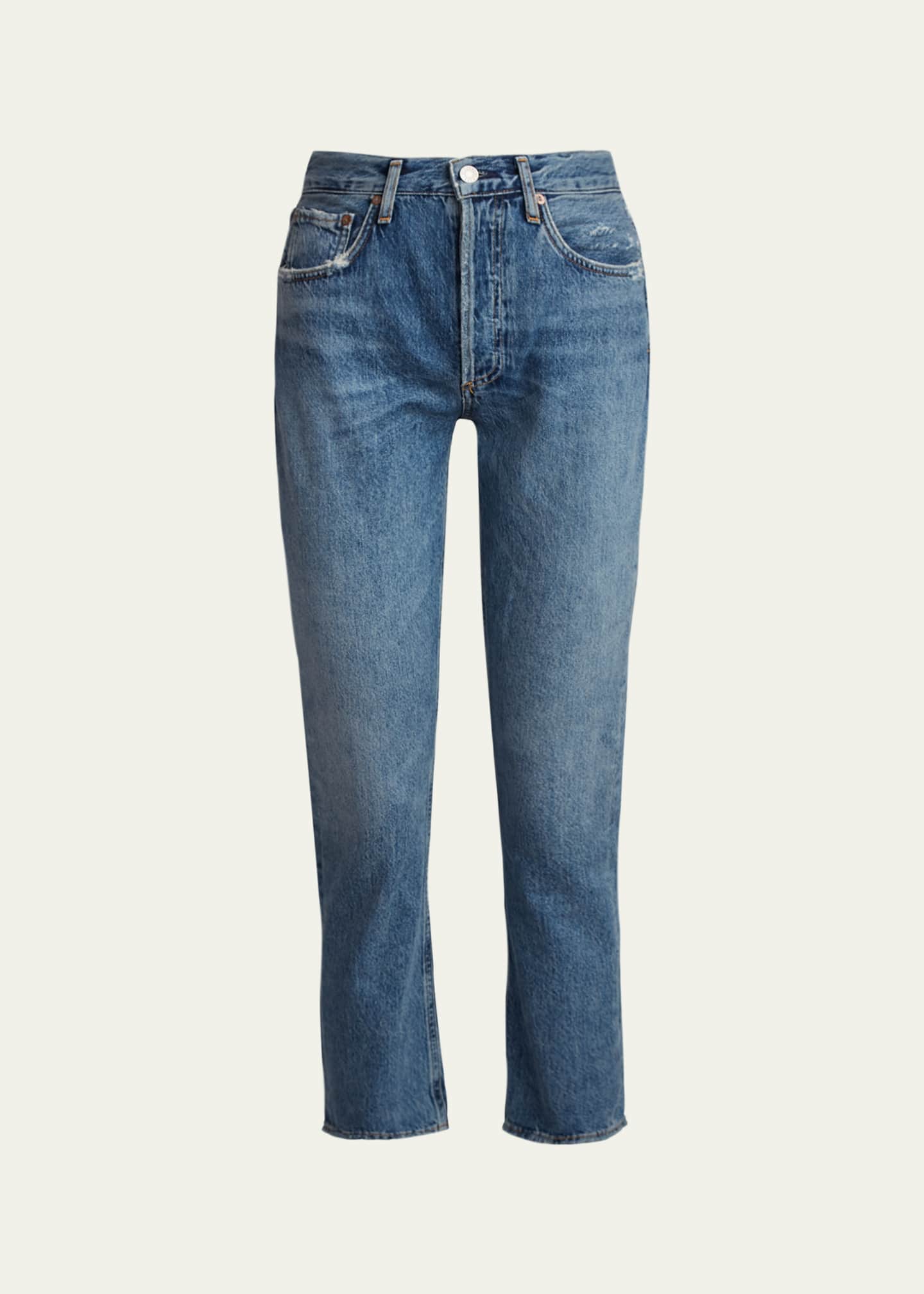 Agolde riley high rise straight crop jeans hotsell