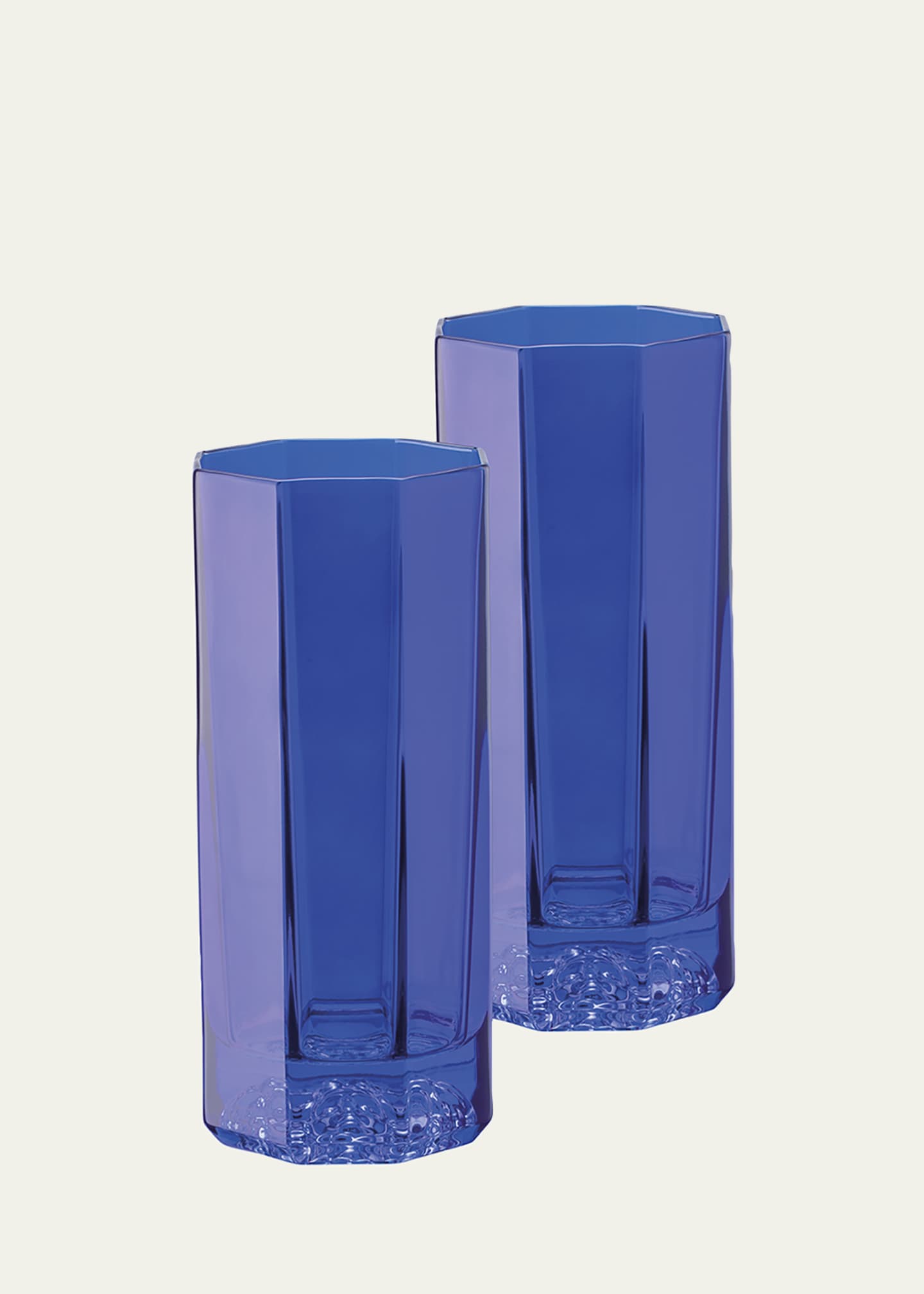 Versace Medusa Lumiere Blue Long Drinking Glasses, Set of 2 - Bergdorf ...