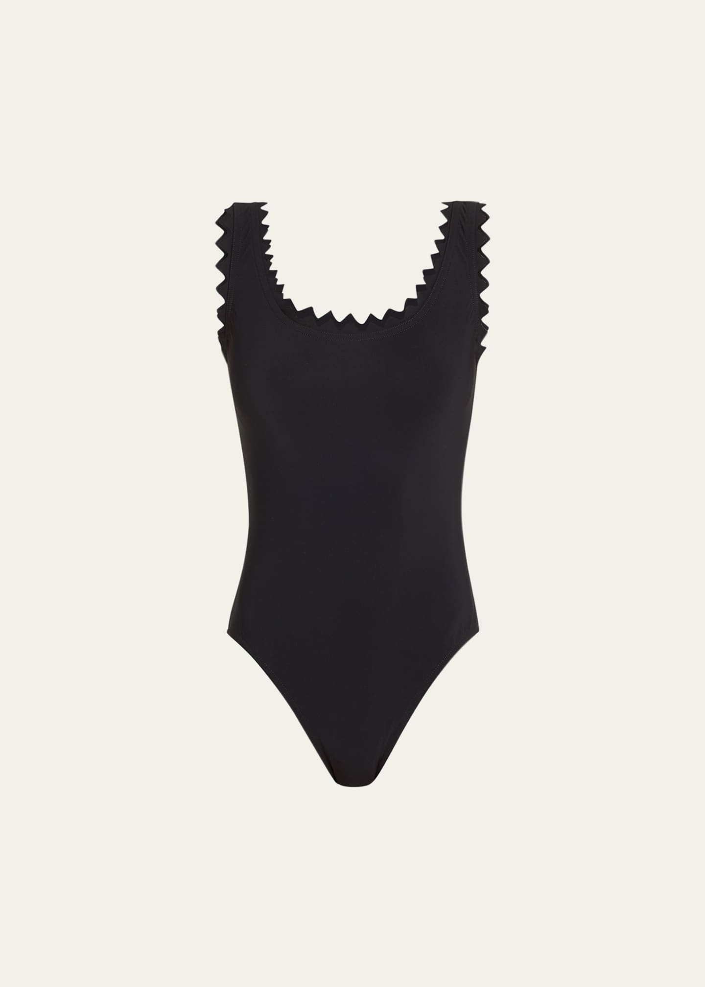 Karla Colletto Ines Scoop Neck Underwire One Piece Swimsuit Navy