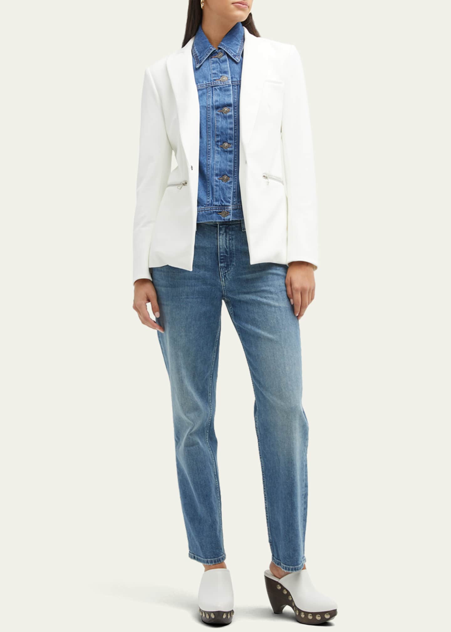 Veronica Beard Slate Denim Dickey Image 2 of 5