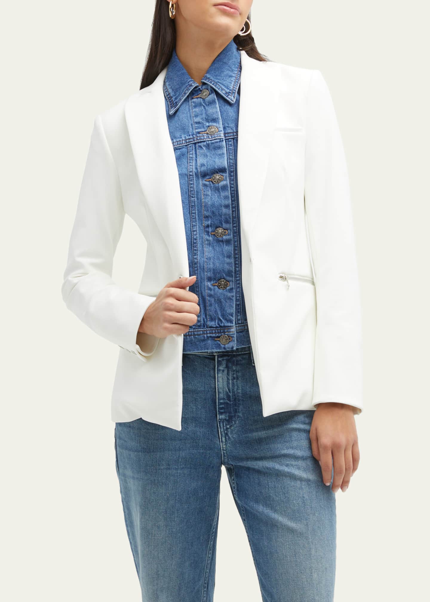 Veronica Beard Slate Denim Dickey Image 4 of 5