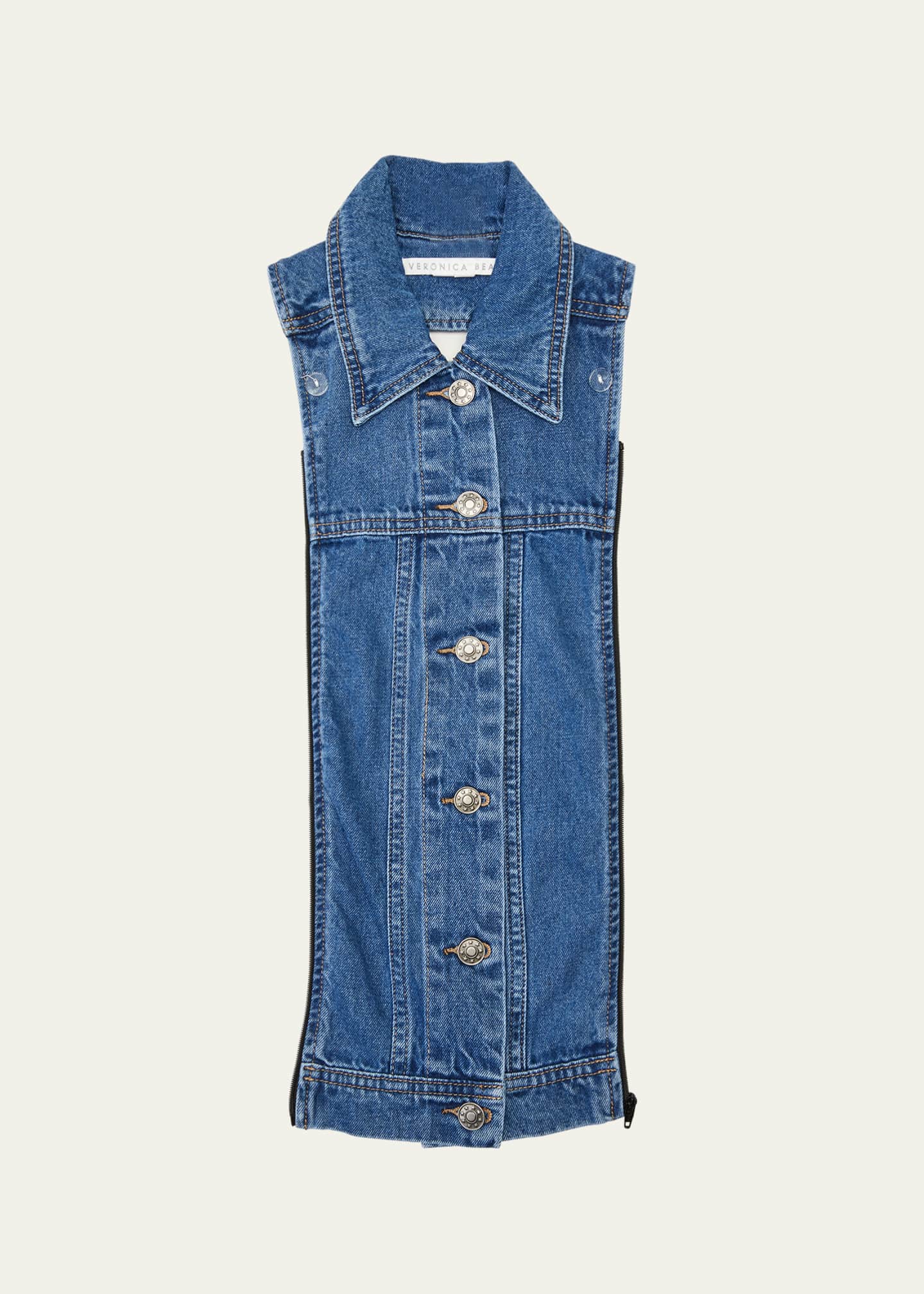 Veronica Beard Slate Denim Dickey Image 1 of 5