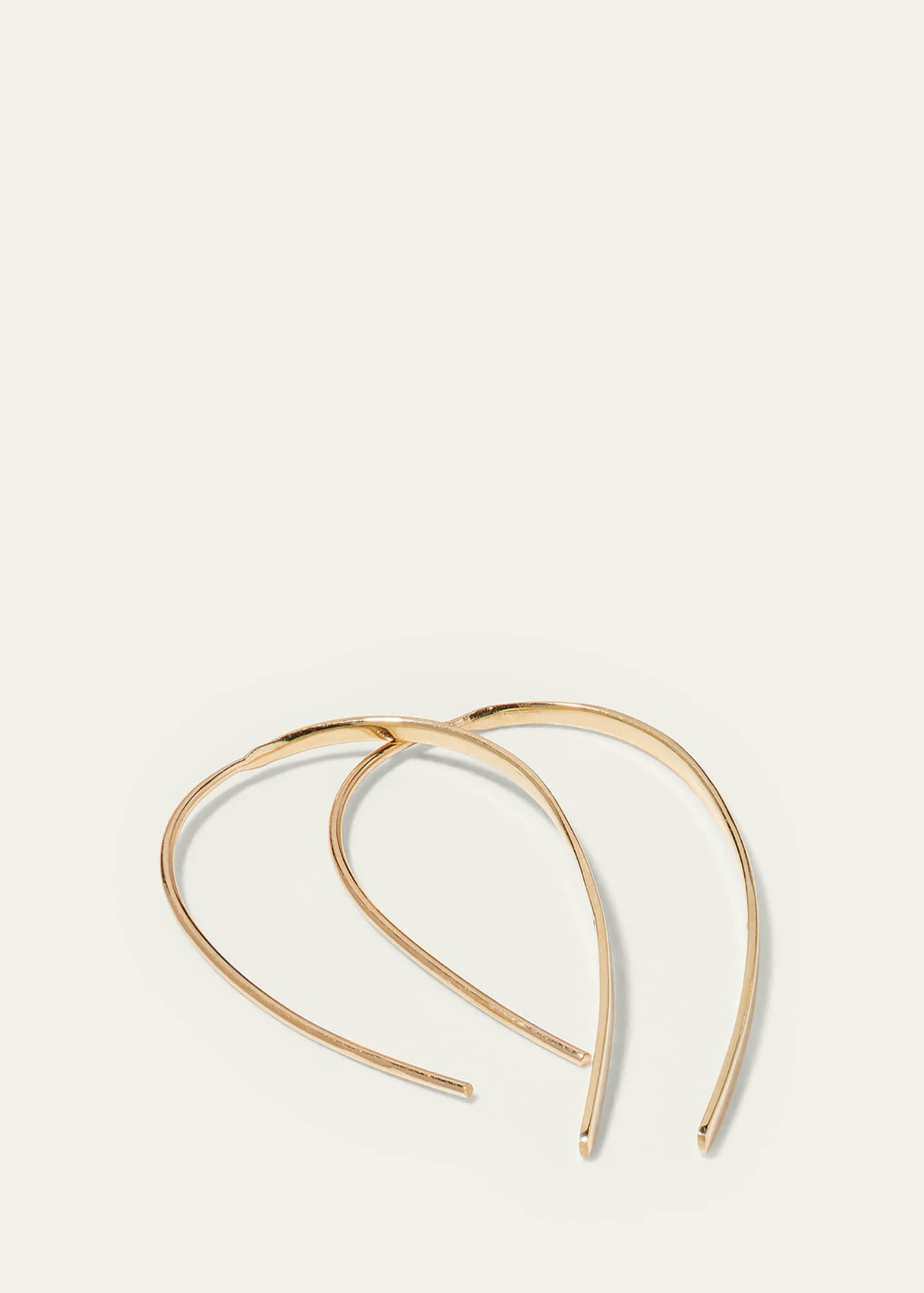 Lana 14k Mini Flat Hooked on Hoop Earrings Image 3 of 4