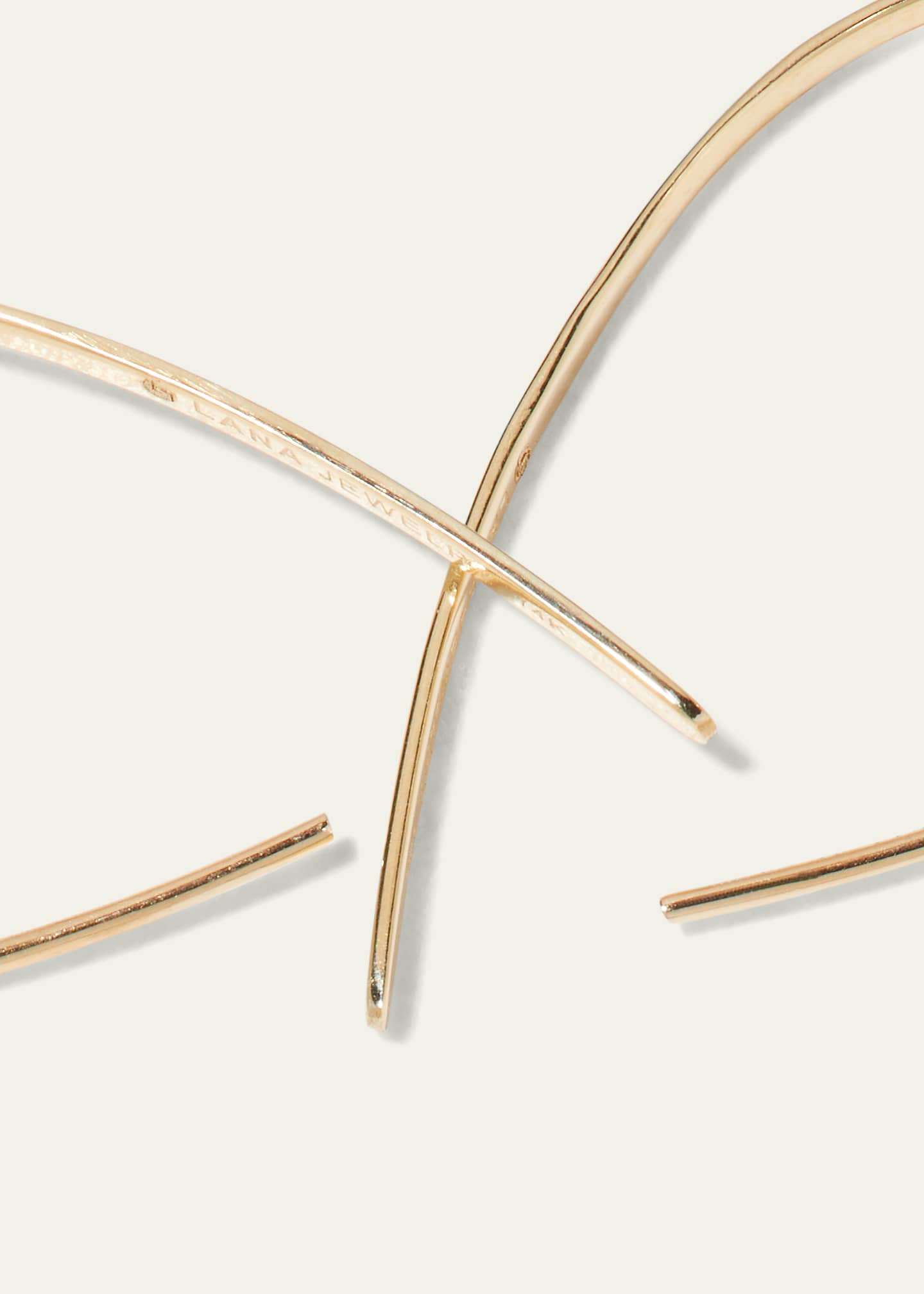 Lana 14k Mini Flat Hooked on Hoop Earrings Image 4 of 4