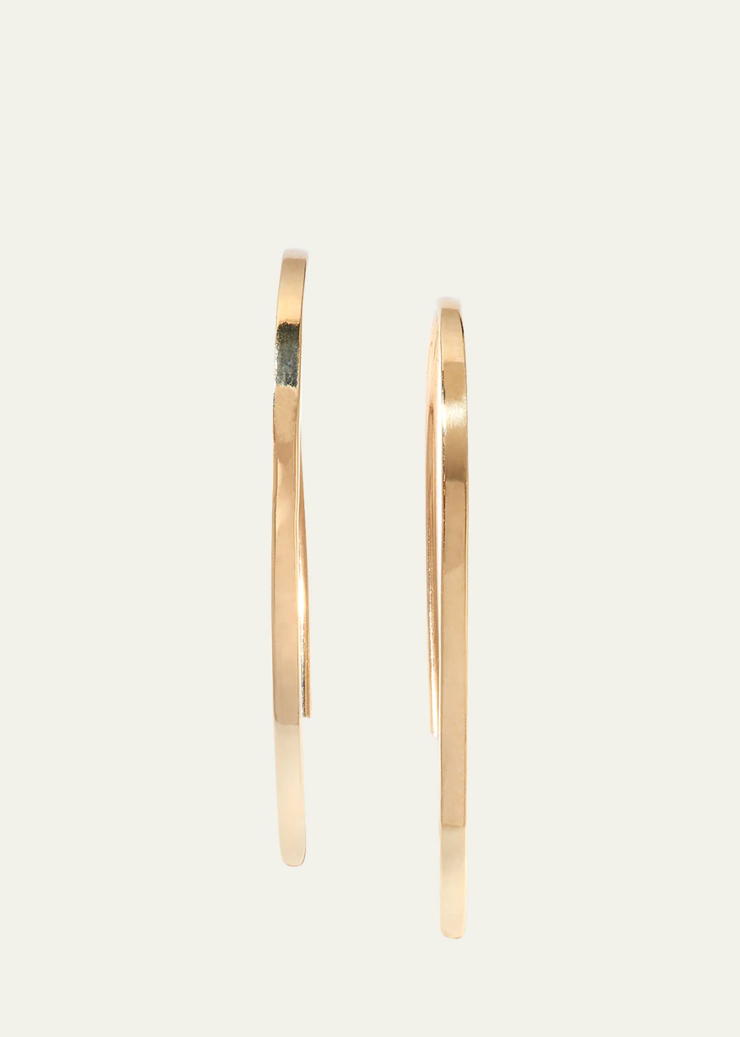 Lana 14k Mini Flat Hooked on Hoop Earrings Image 1 of 4