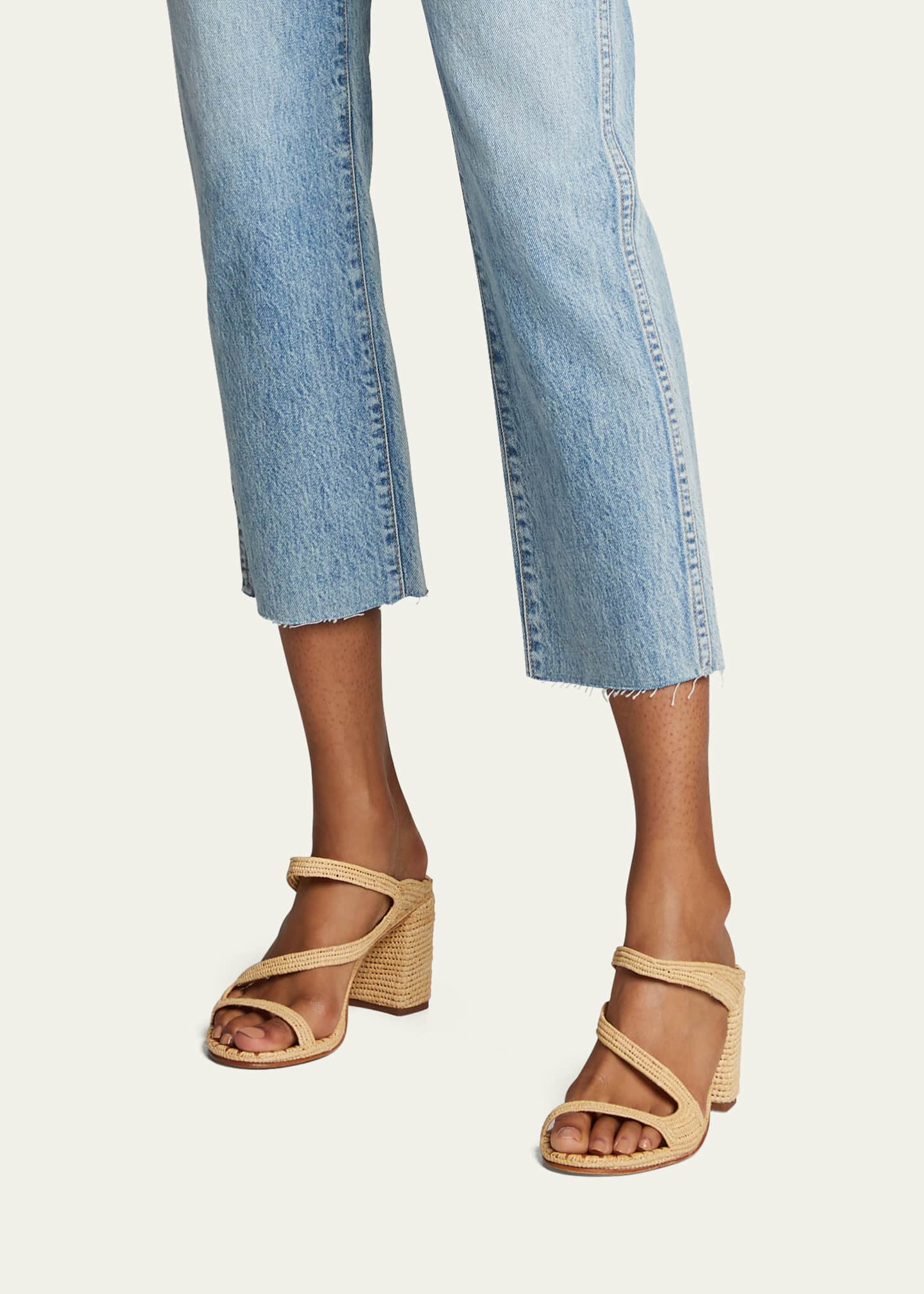 Woven shop raffia sandals