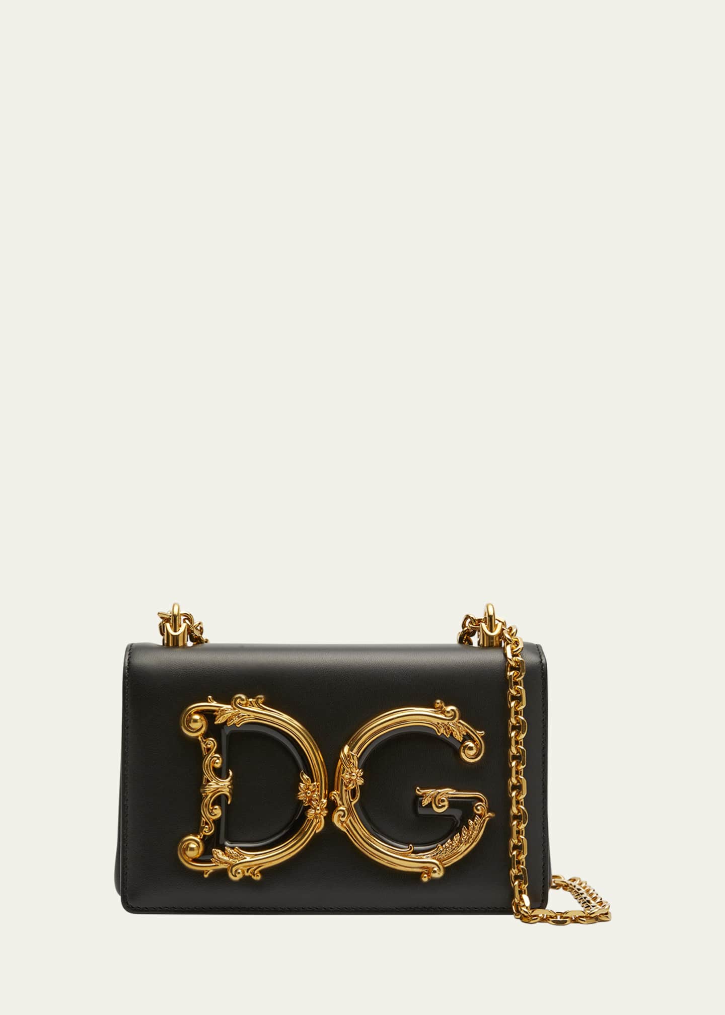 Dolce Gabbana Baroque Small Leather Crossbody Bag Bergdorf Goodman