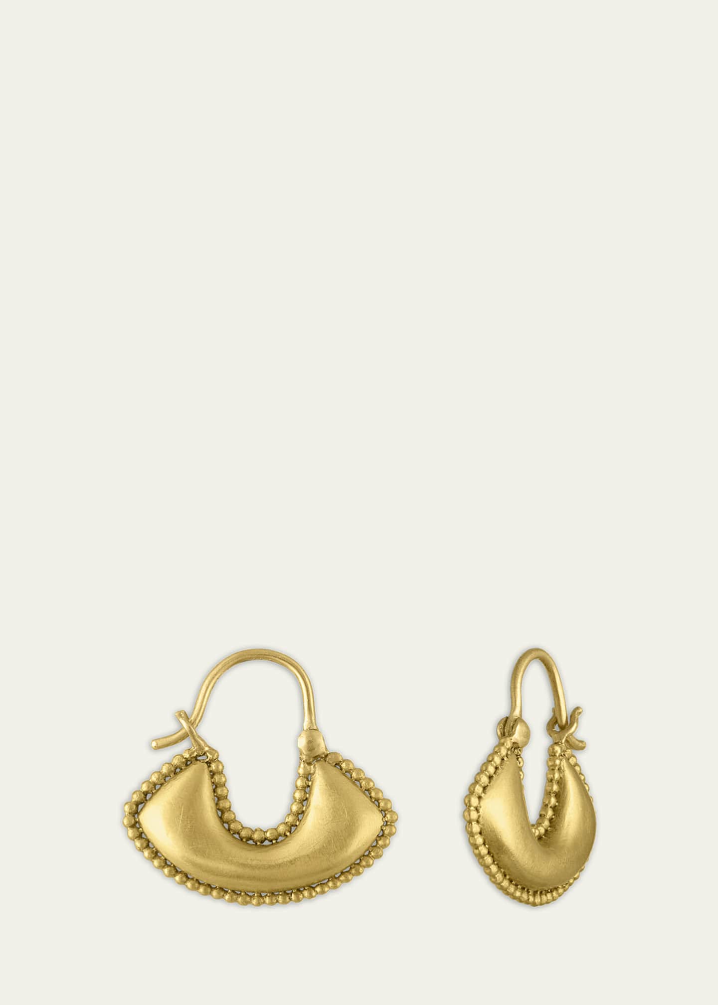 Prounis Jewelry Small Granulated Boat Shaped Earrings Image 3 of 4