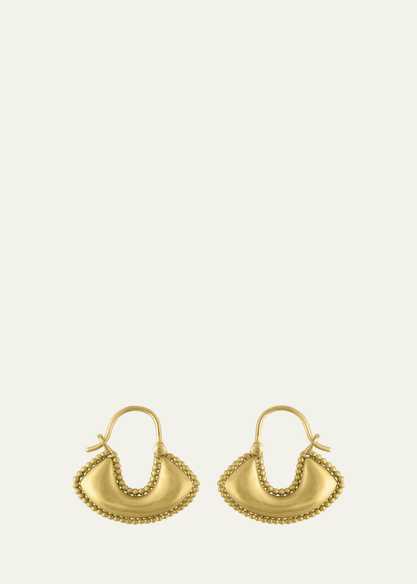Prounis Jewelry Small Granulated Boat Shaped Earrings Image 1 of 4