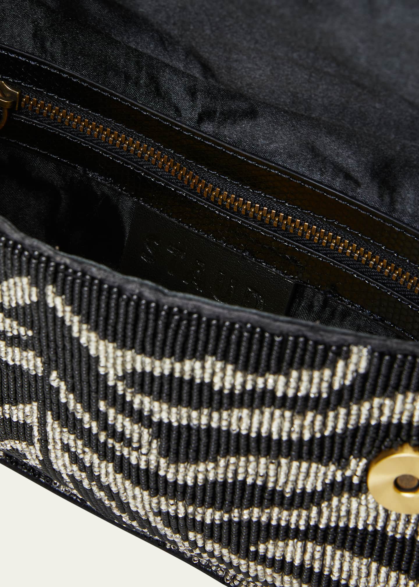 STAUD Tommy Two-Tone Beaded Shoulder Bag Image 4 of 5