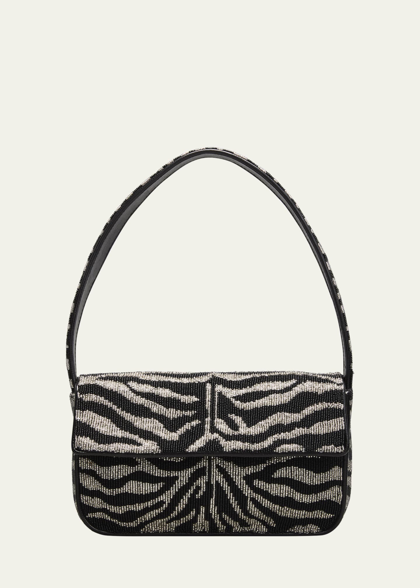 Staud Tommy Beaded Bag | Black White