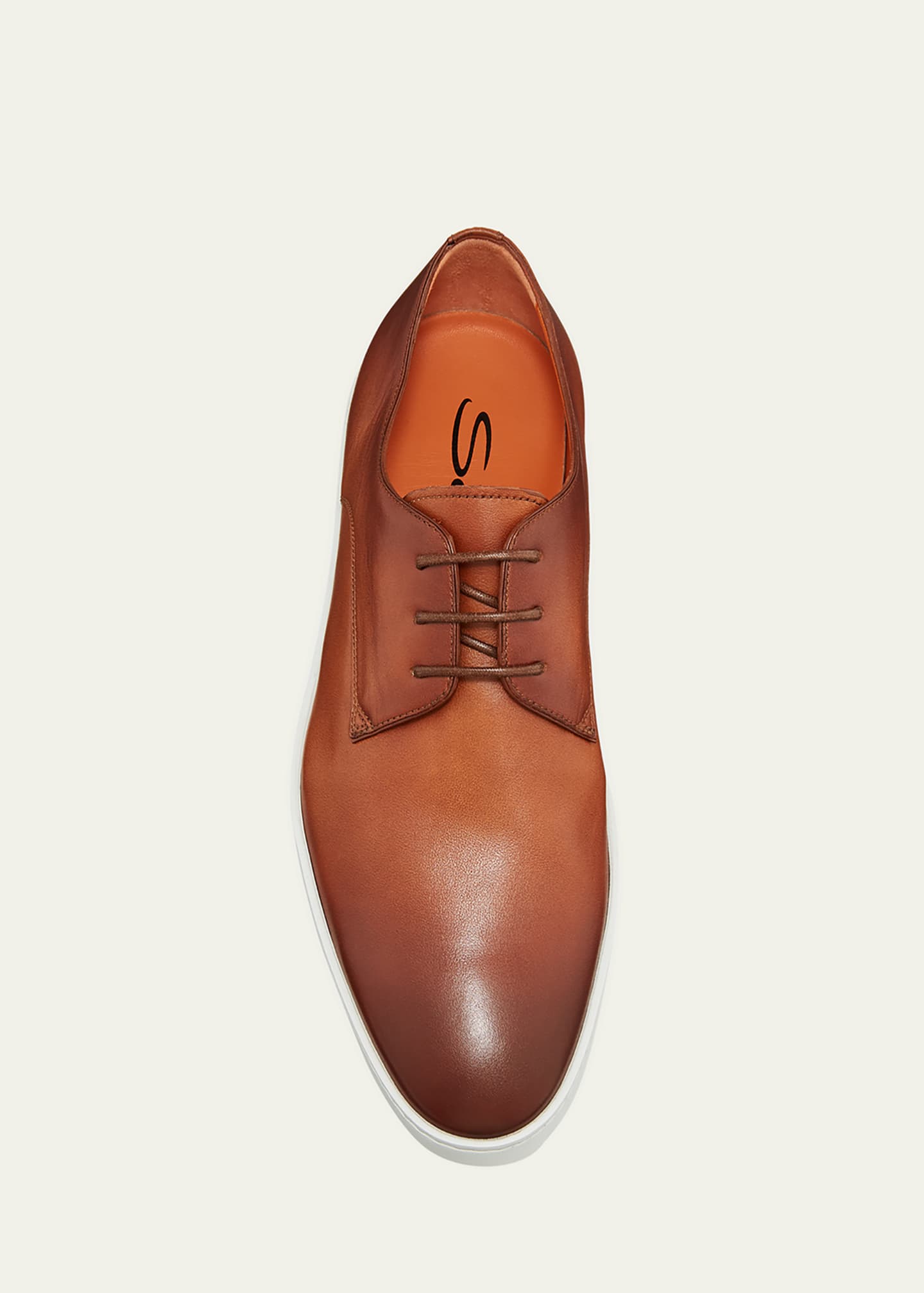 Santoni Men's Leather Derby Dress Shoes - Bergdorf Goodman