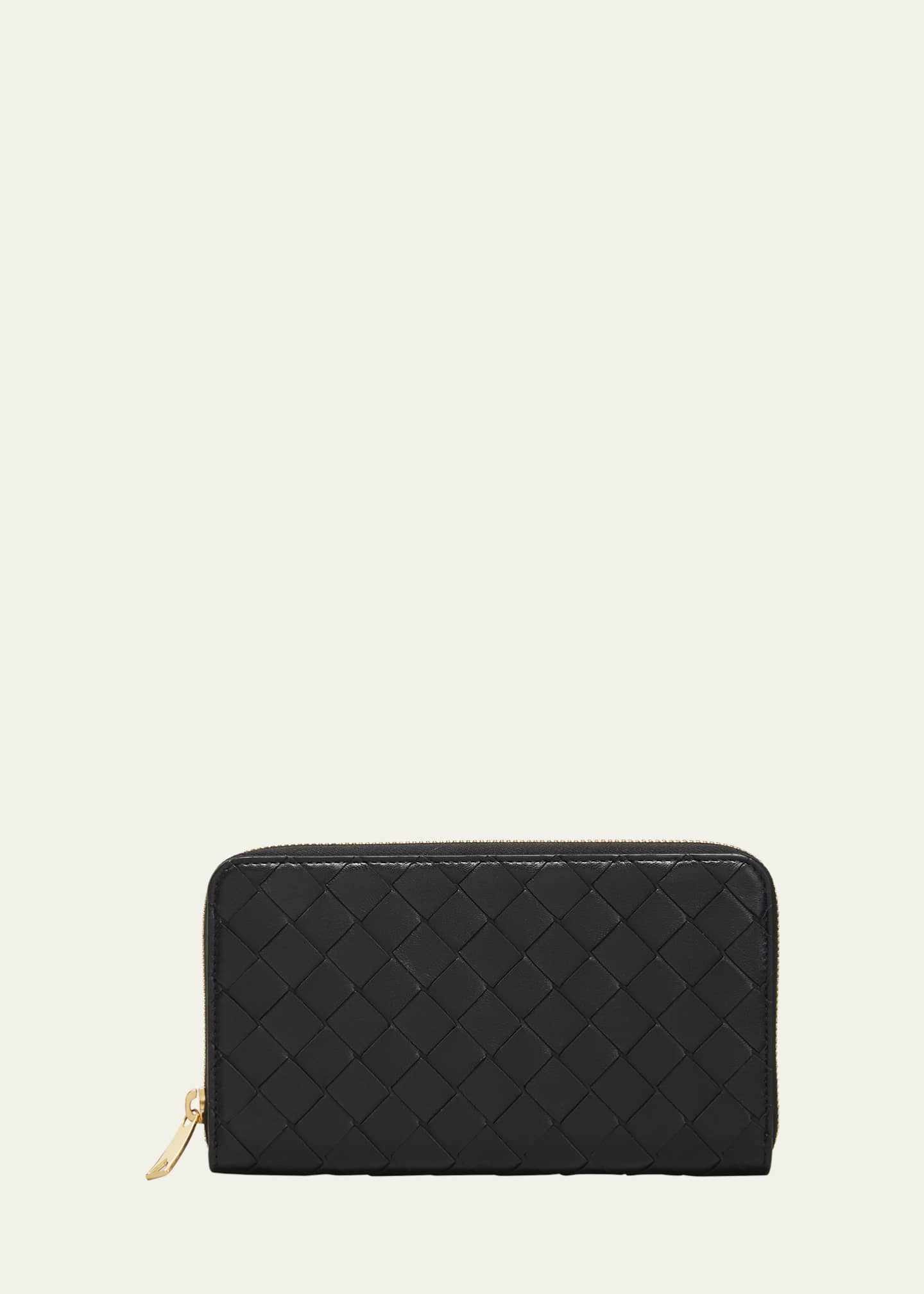 NEW Bottega Veneta Intrecciato Leather Zip Around Crossbody Bag