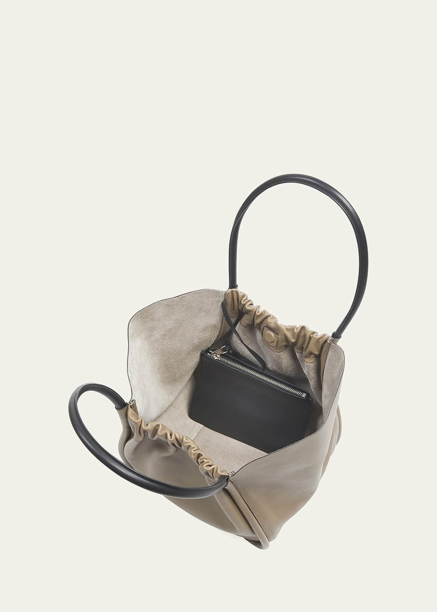 Oversized ruched bag hot sale
