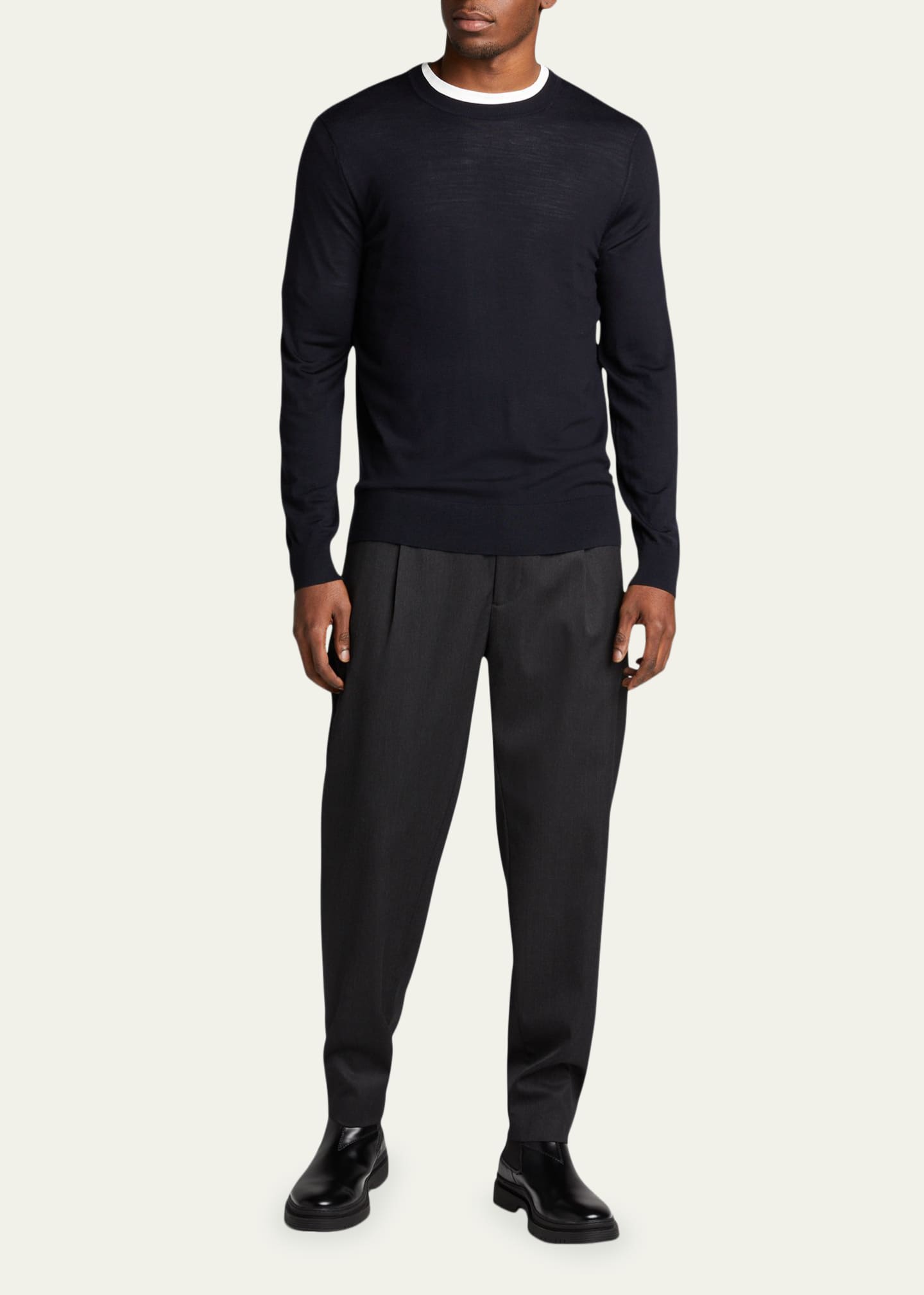 Theory Men's Regal Wool Crewneck Sweater Bergdorf Goodman