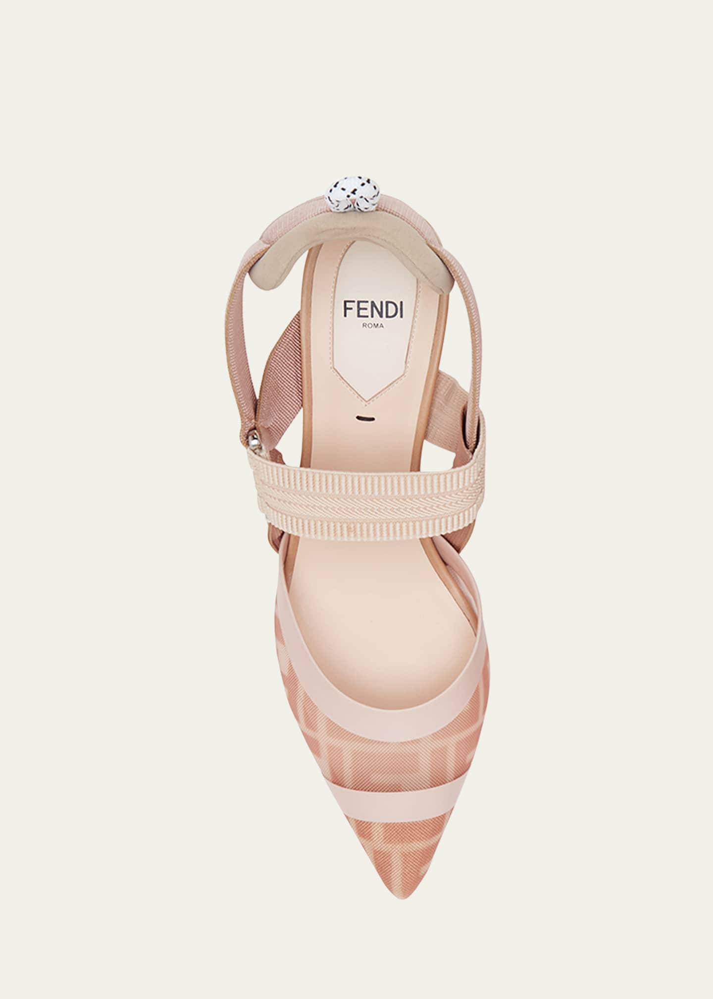 Fendi Colibri 55mm FF Mesh Slingback Pumps Image 6 of 6