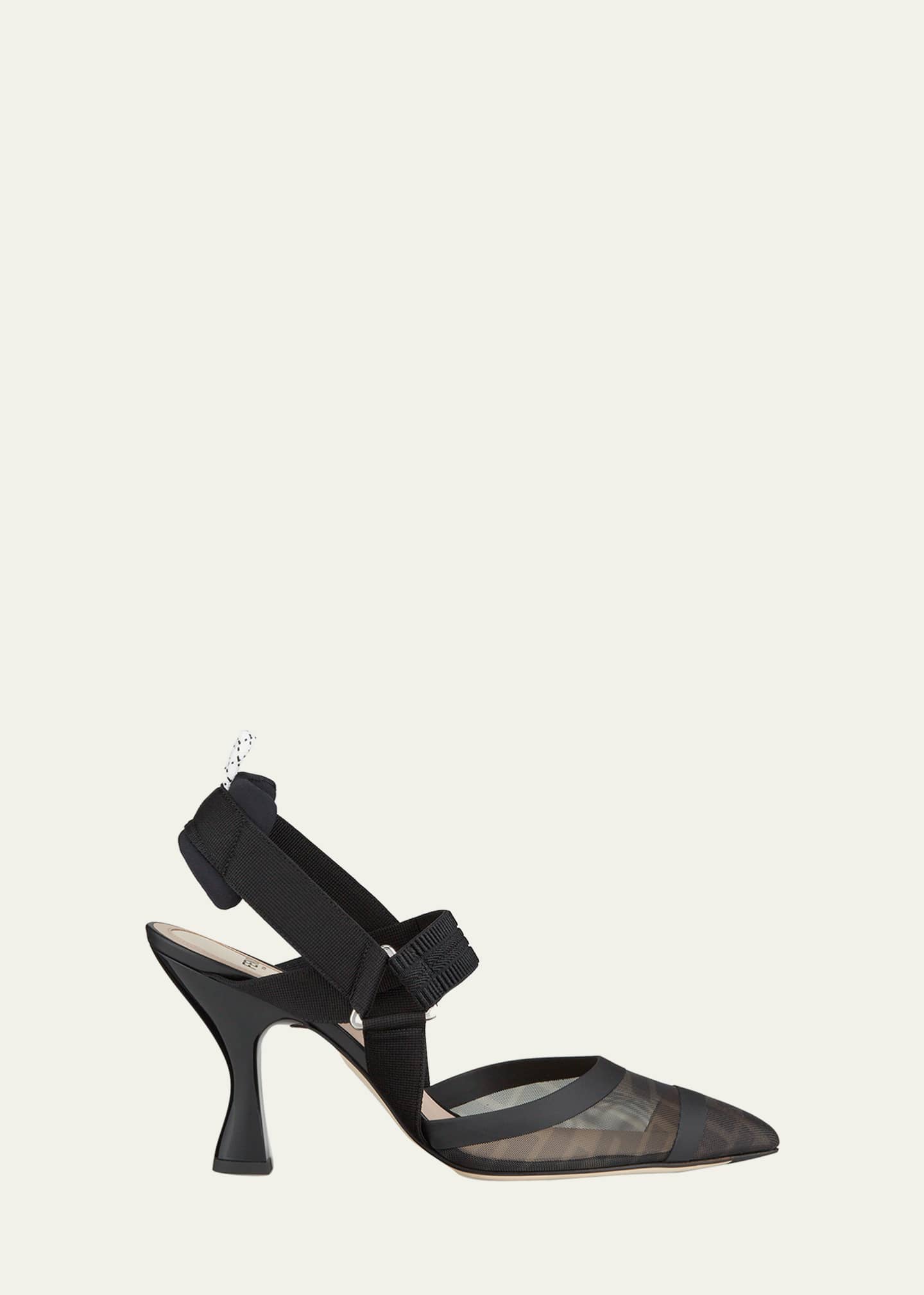 Fendi Colibri 85mm FF Mesh Slingback