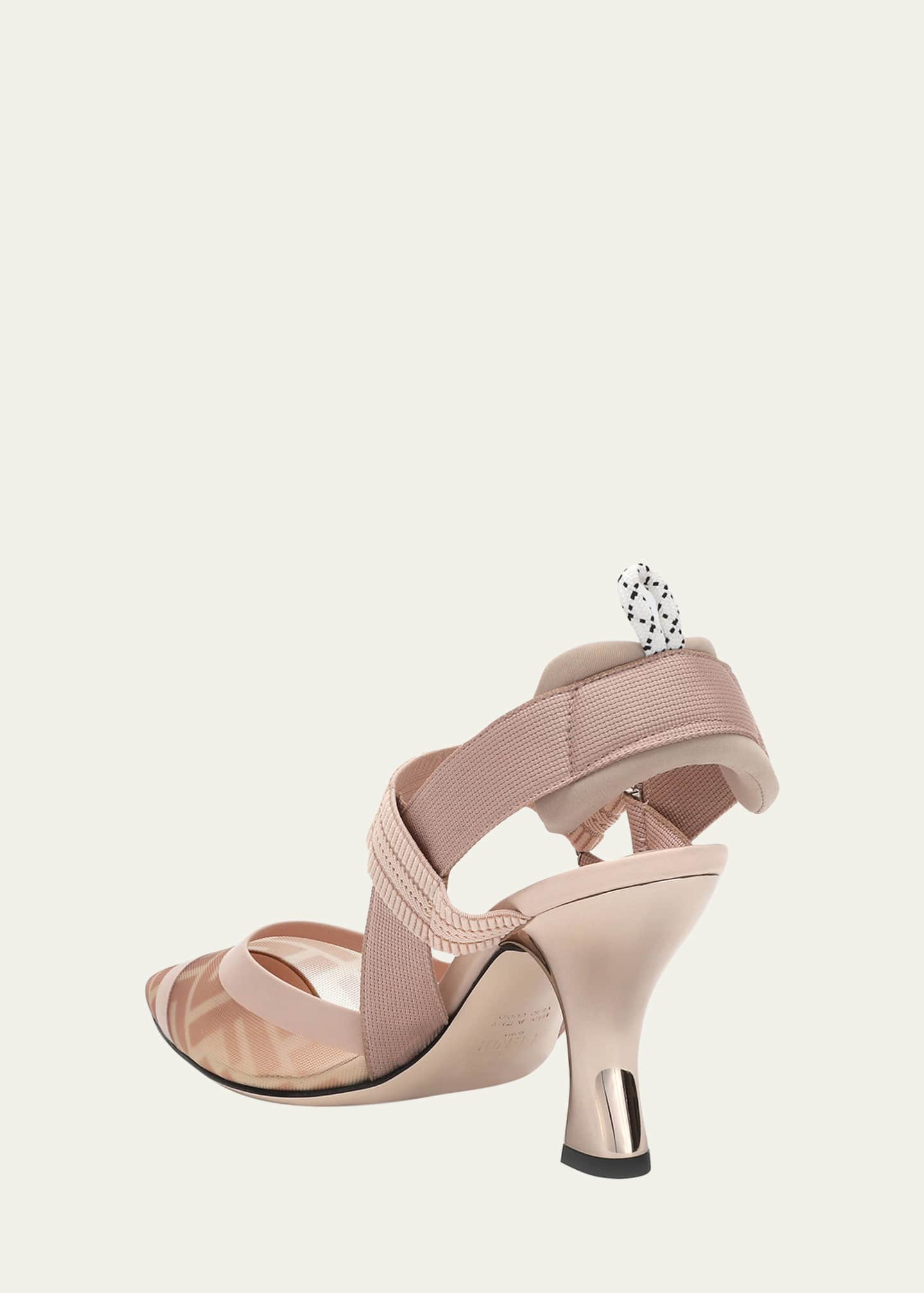 Fendi Colibri 85mm FF Mesh Slingback High-Heel Pumps Image 2 of 3