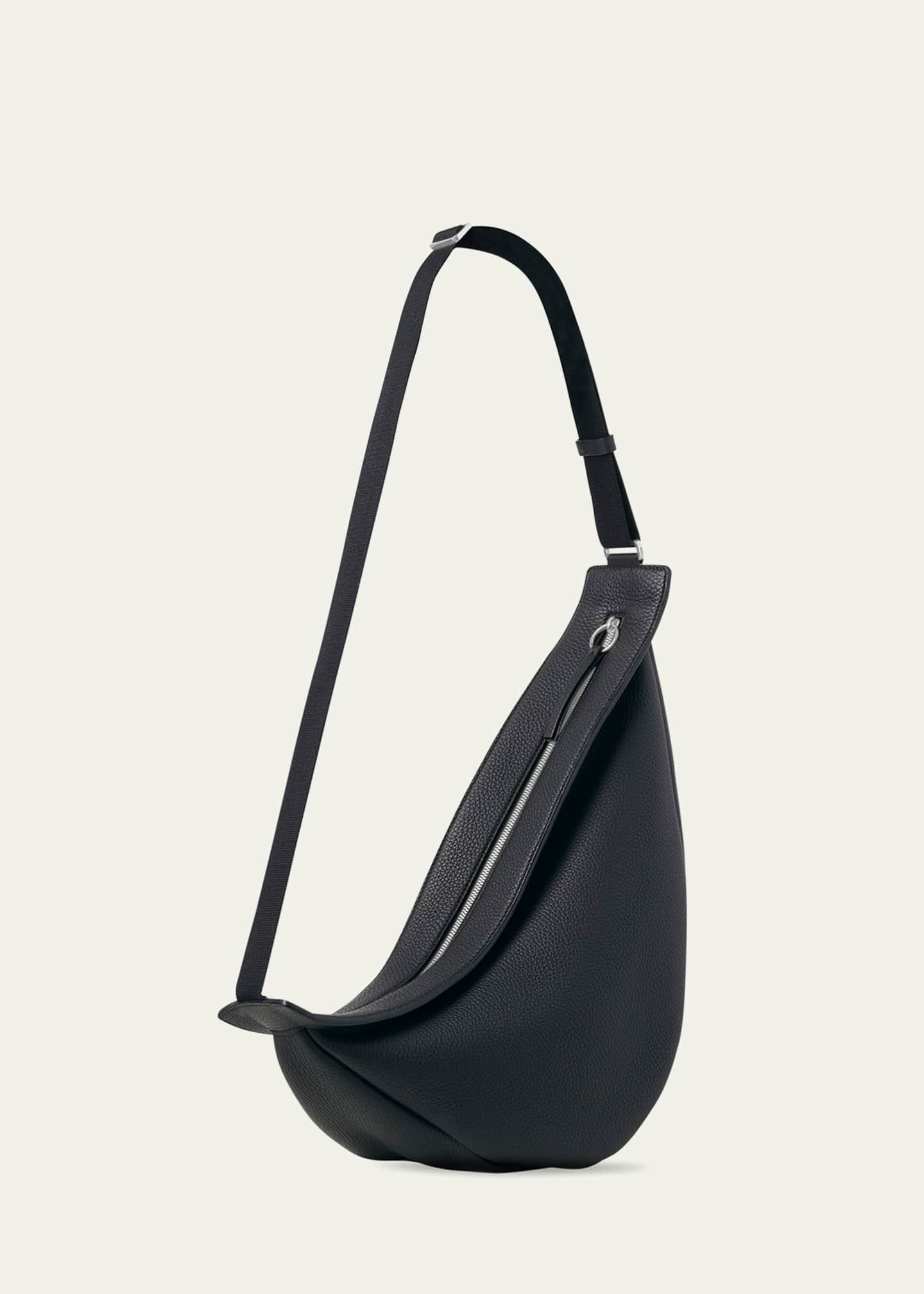 The Row Two Slouchy Banana Bag in Black