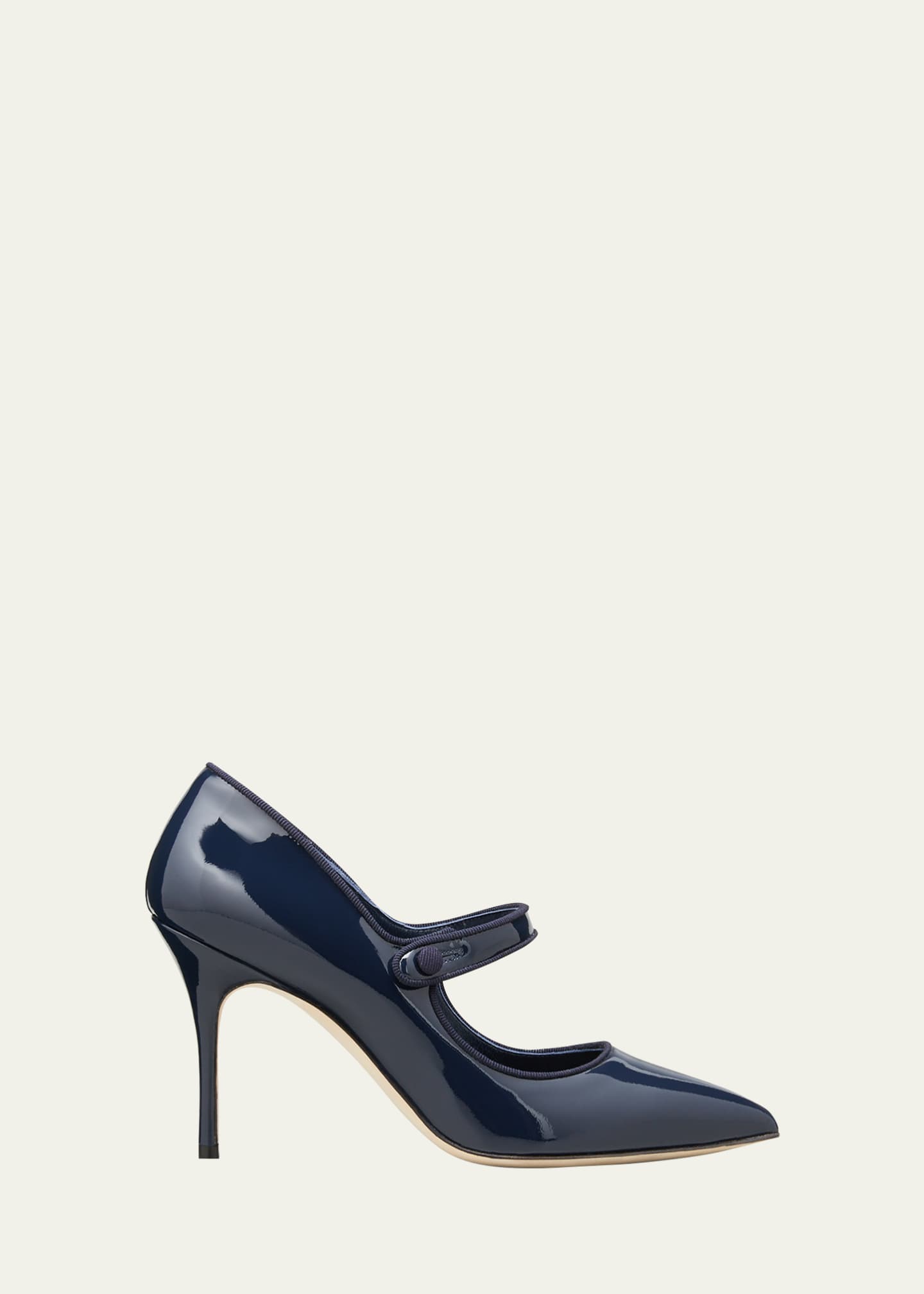 Manolo Blahnik Patent Leather Mary Jane Pumps Image 1 of 3