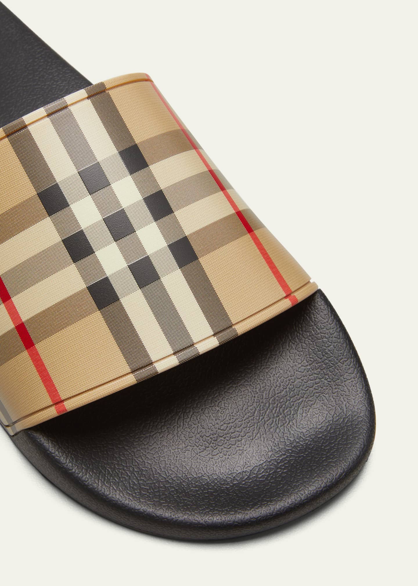 Burberry Men's Furley Vintage Check Pool Slide Sandals Bergdorf Goodman