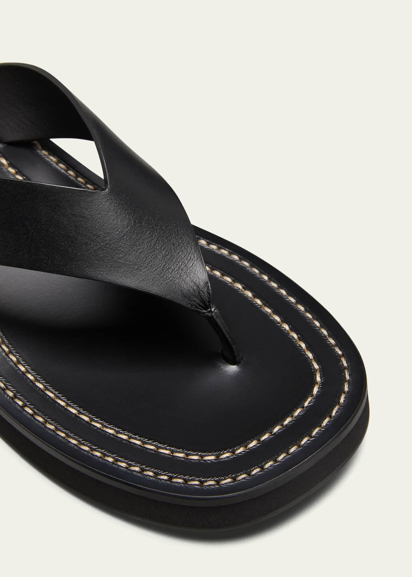 THE ROW Ginza Flip-Flop Smooth Calfskin Sandals - Bergdorf
