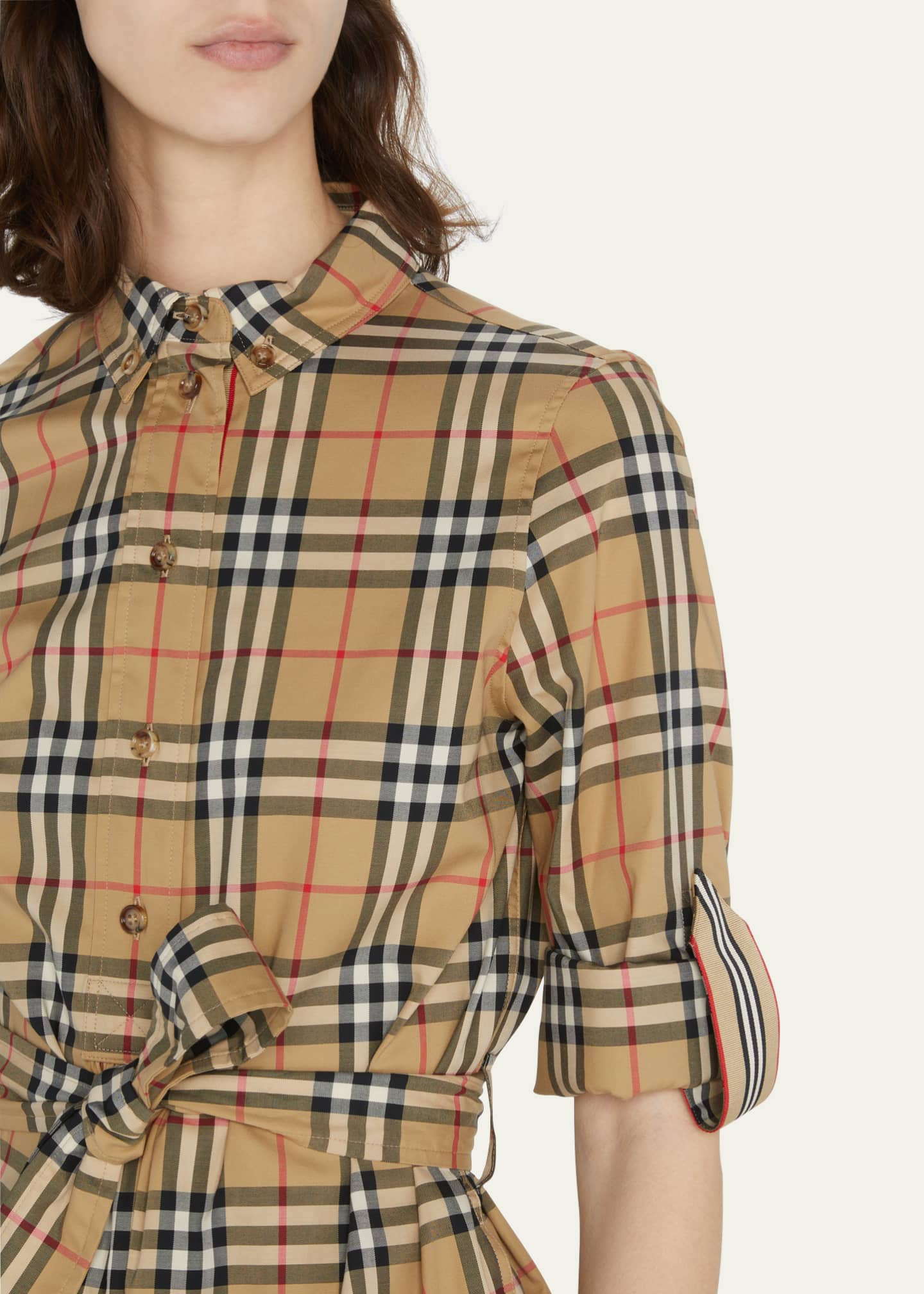 Burberry check deals shirt dress