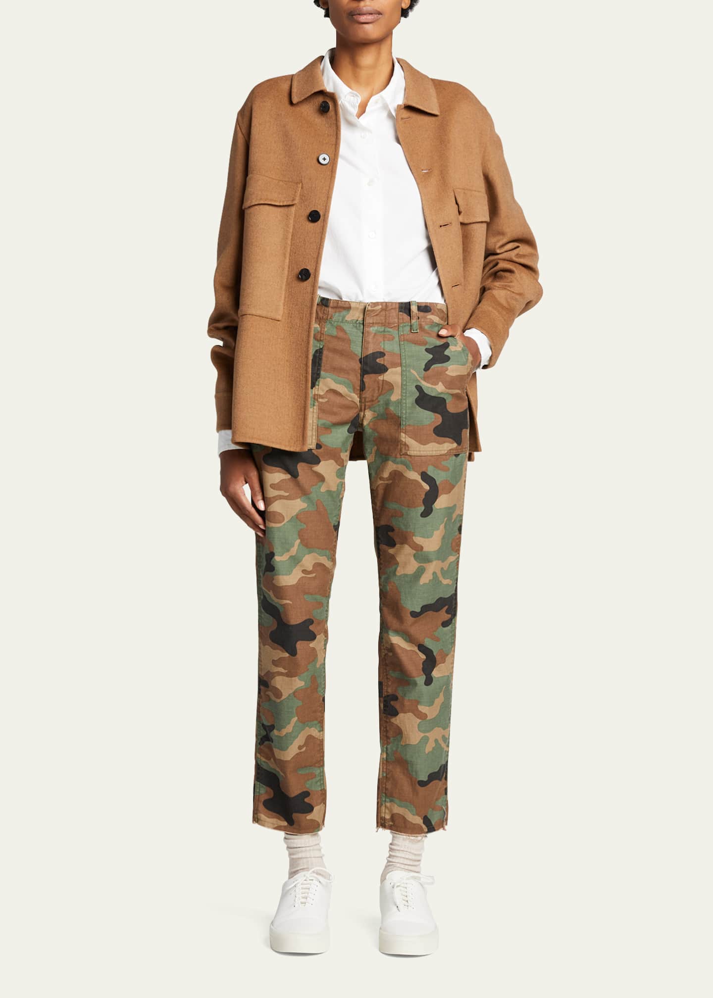 Nili Lotan Jenna Cropped Raw Edge Pants