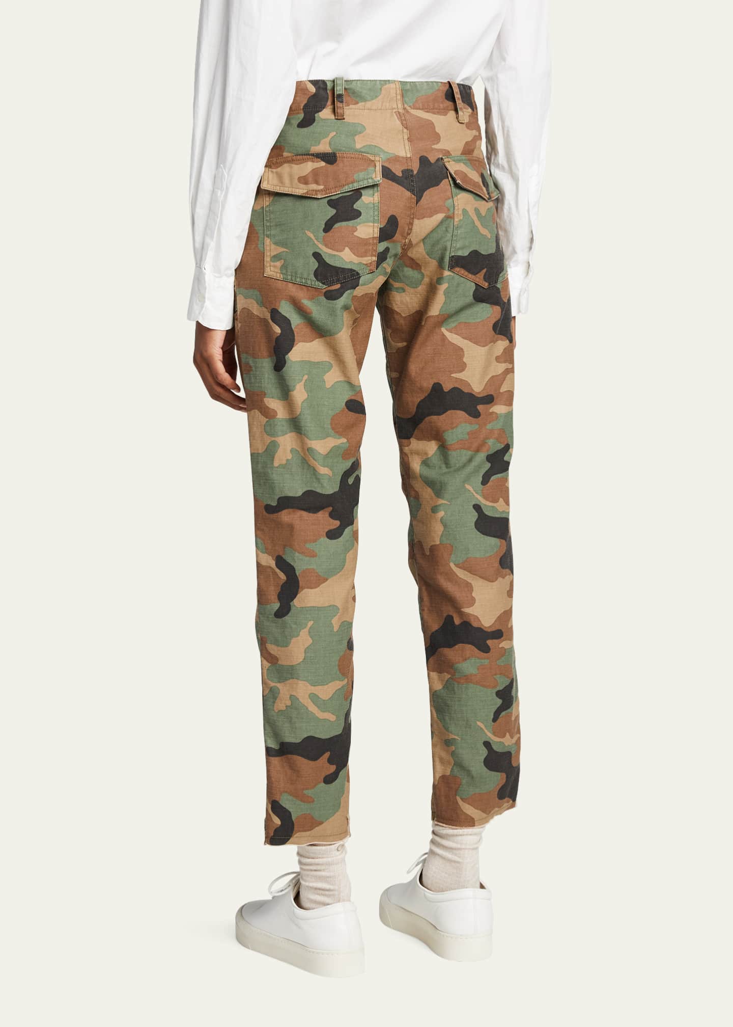 Nili Lotan Jenna Cropped Raw-Edge Pants Image 3 of 5