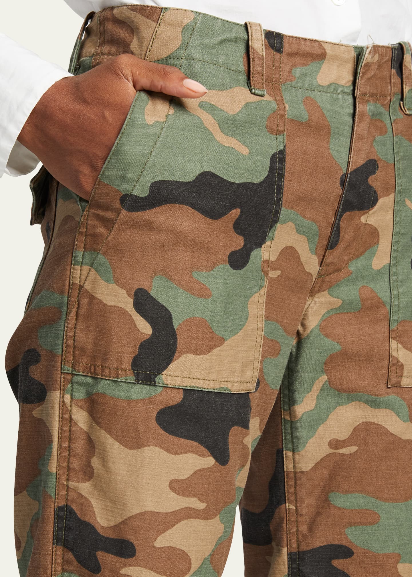 Nili Lotan Jenna Cropped Raw-Edge Pants Image 5 of 5