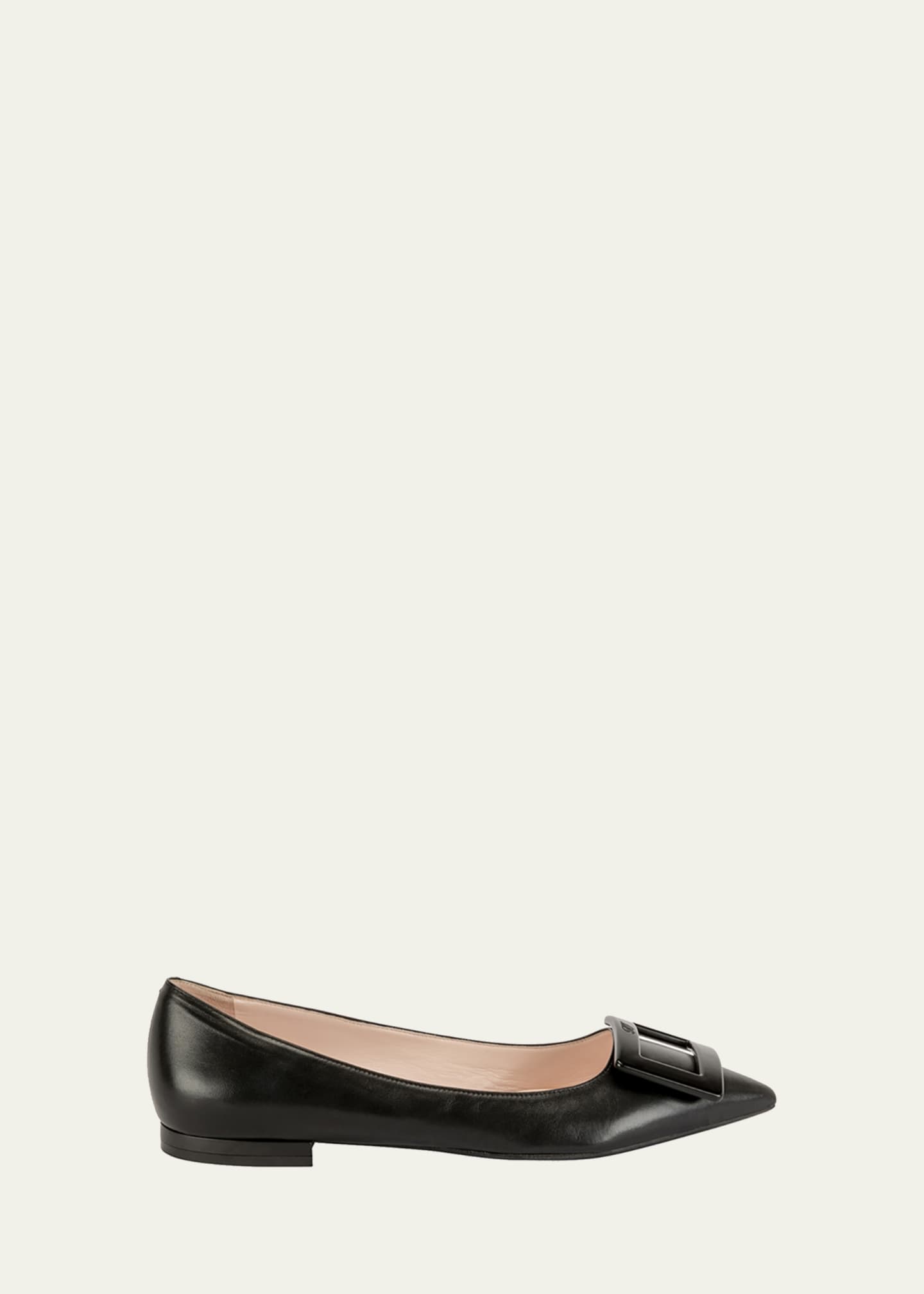 Roger Vivier Gommettine Leather Ballet Flats with Tonal