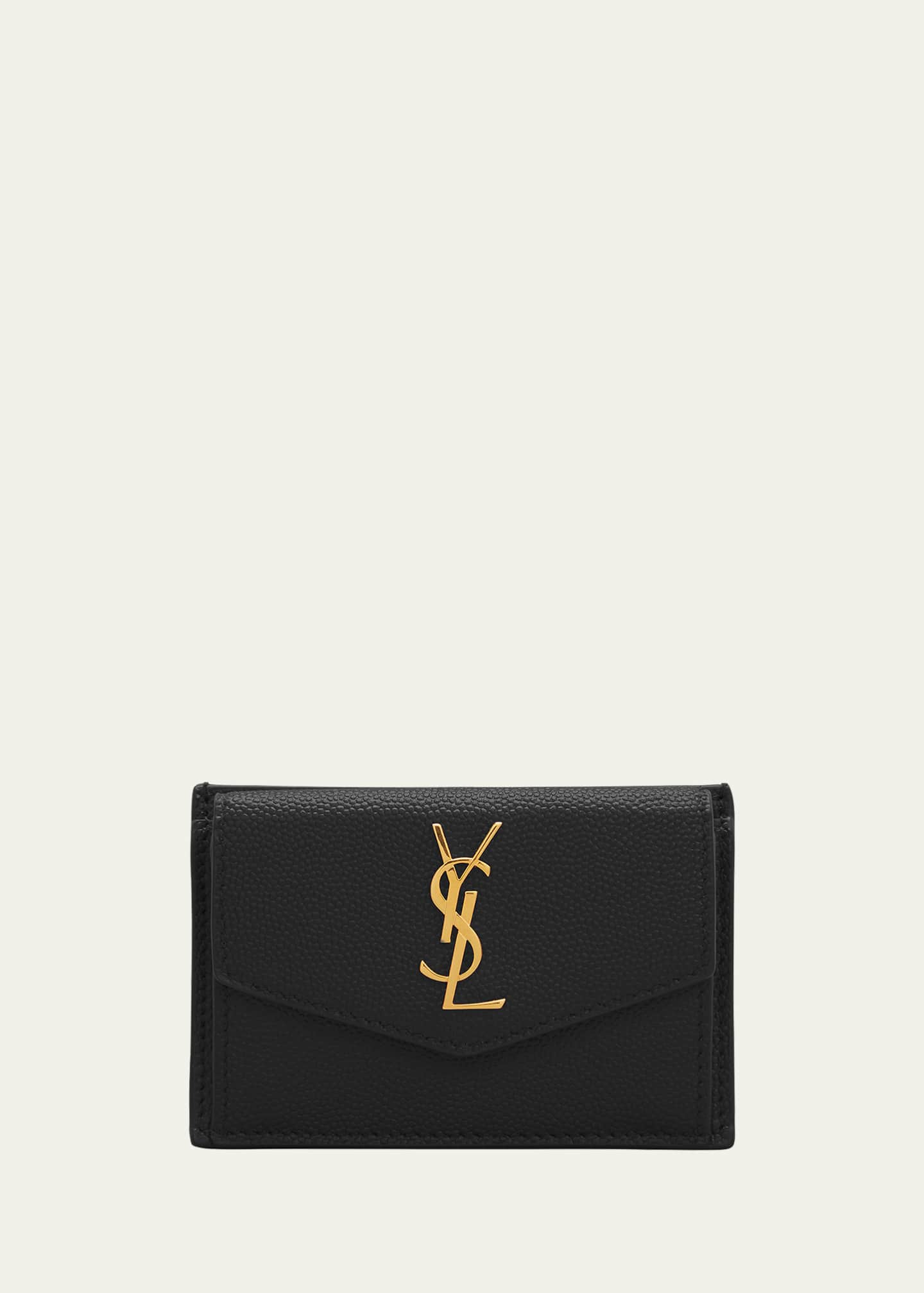 Saint Laurent Monogram Small Leather Wallet Black