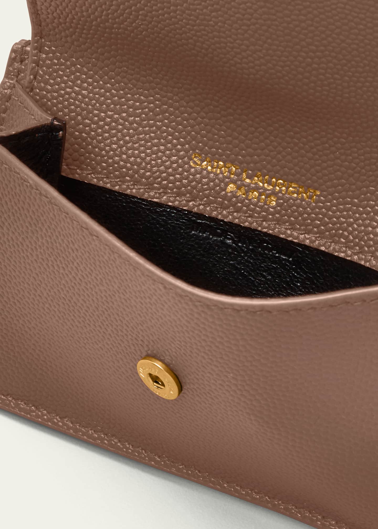 Saint Laurent YSL Flap Top Leather Envelope Wallet Bergdorf Goodman