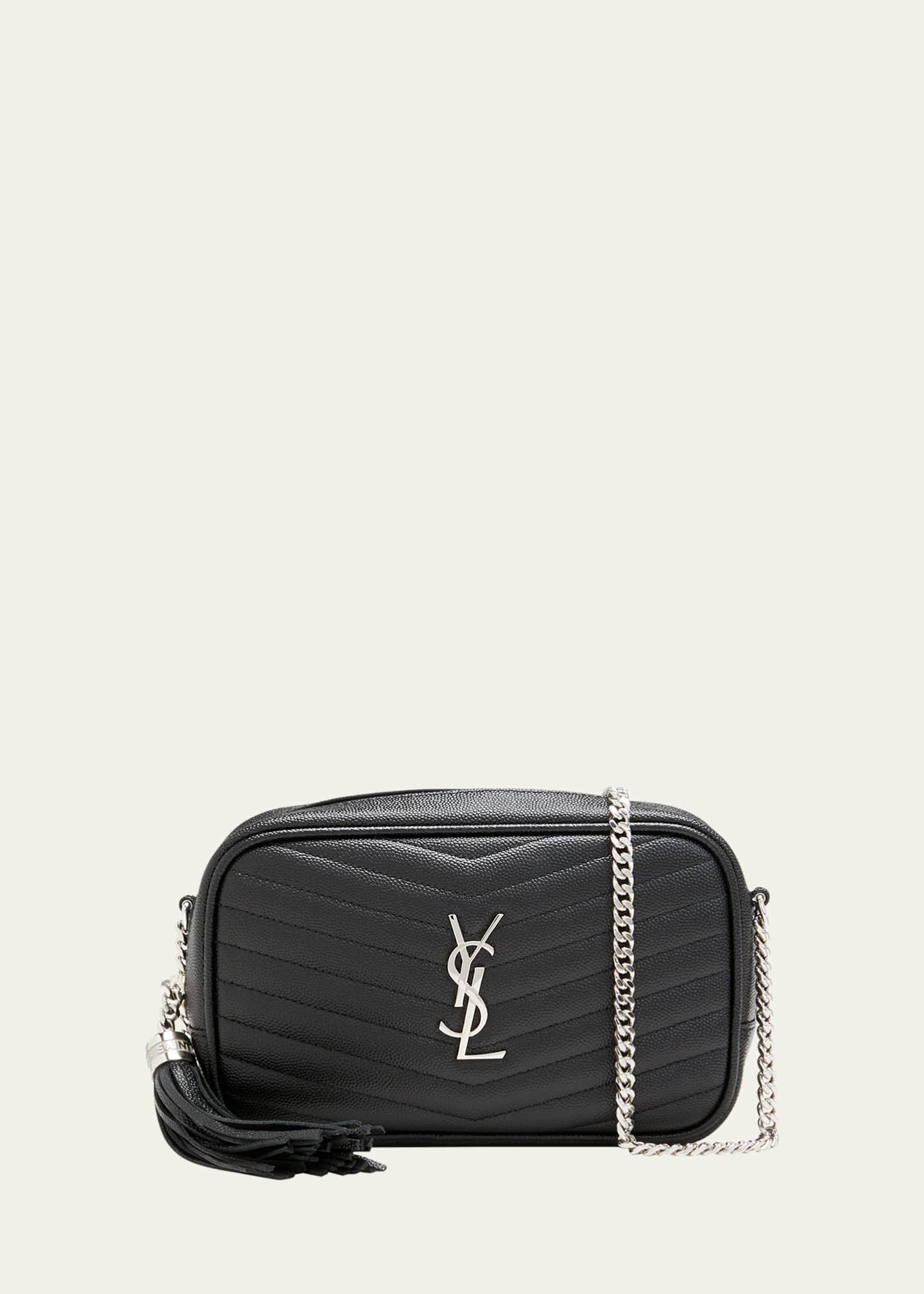 Monogram leather mini camera bag by Saint Laurent