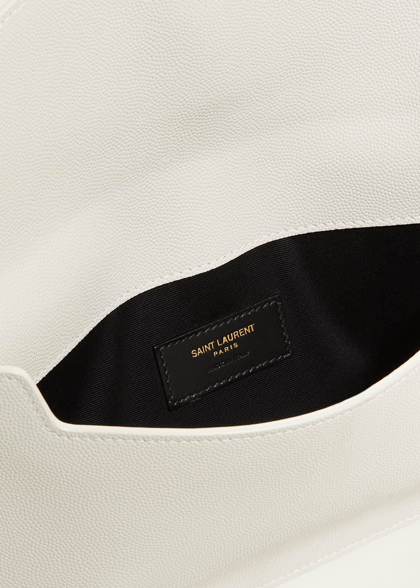 Saint Laurent Uptown YSL Pouch in Grained Leather Image 3 of 6