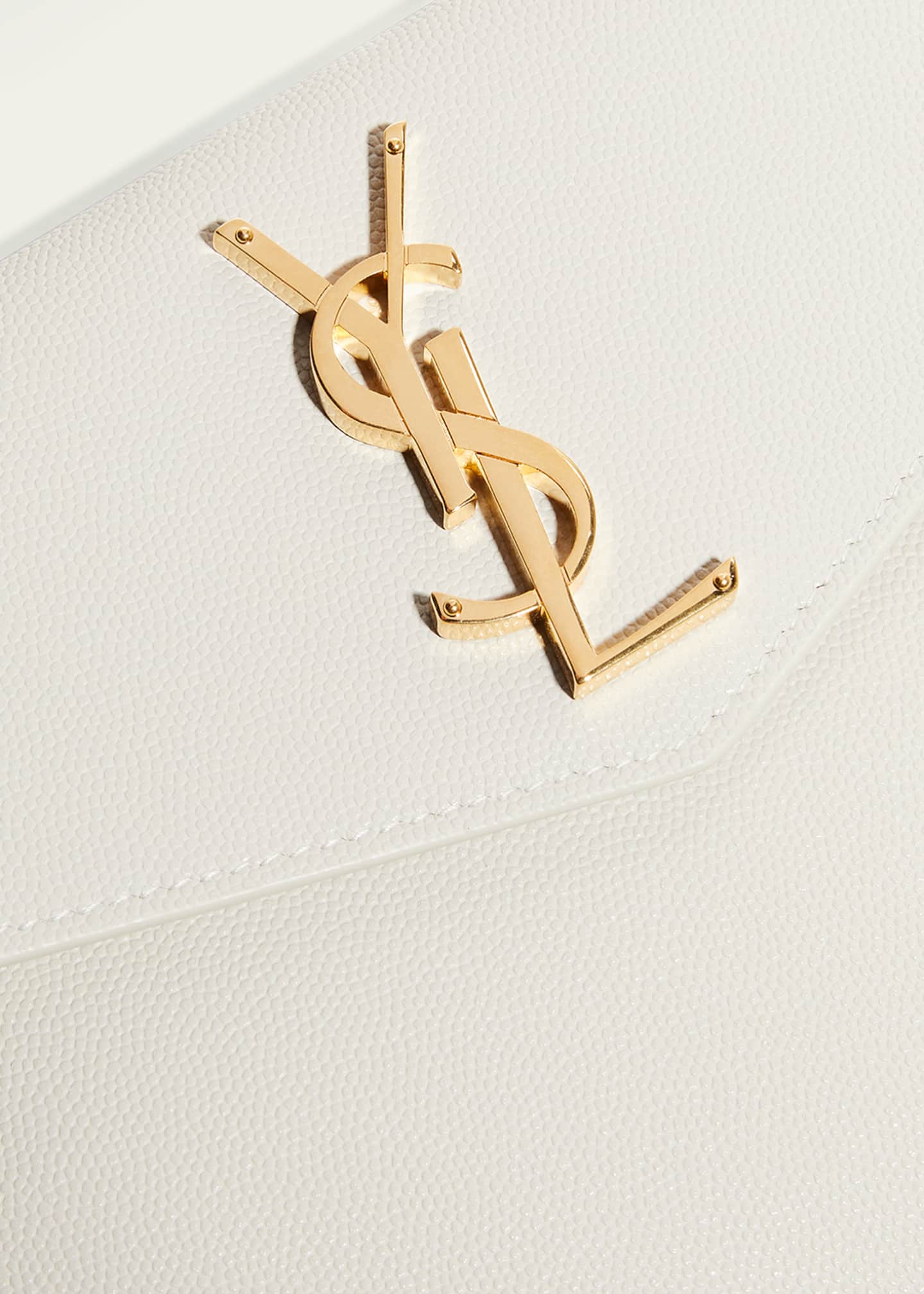 Saint Laurent Uptown YSL Pouch in Grained Leather Image 5 of 6