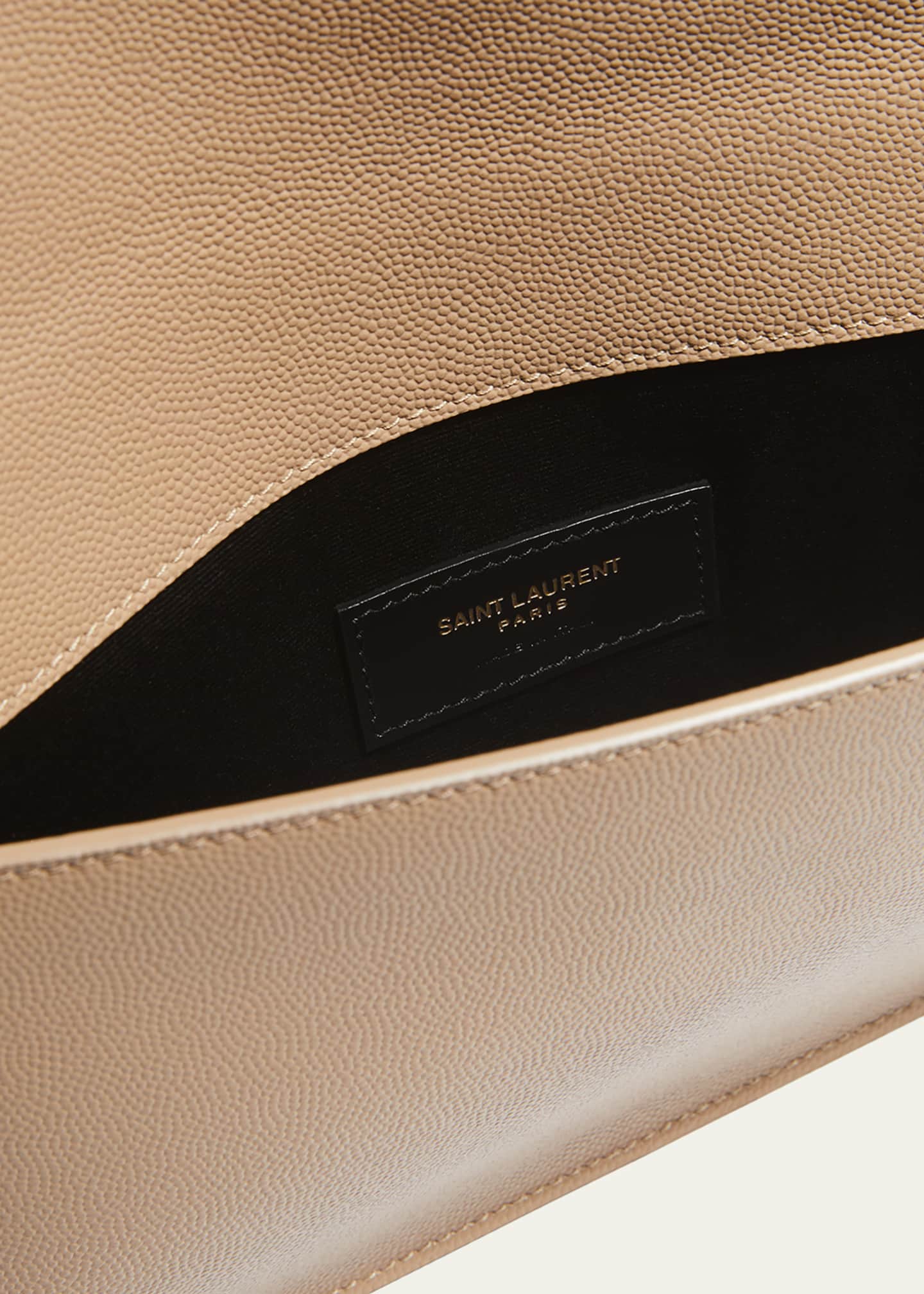 Saint Laurent Uptown YSL Pouch in Grained Leather Image 4 of 6