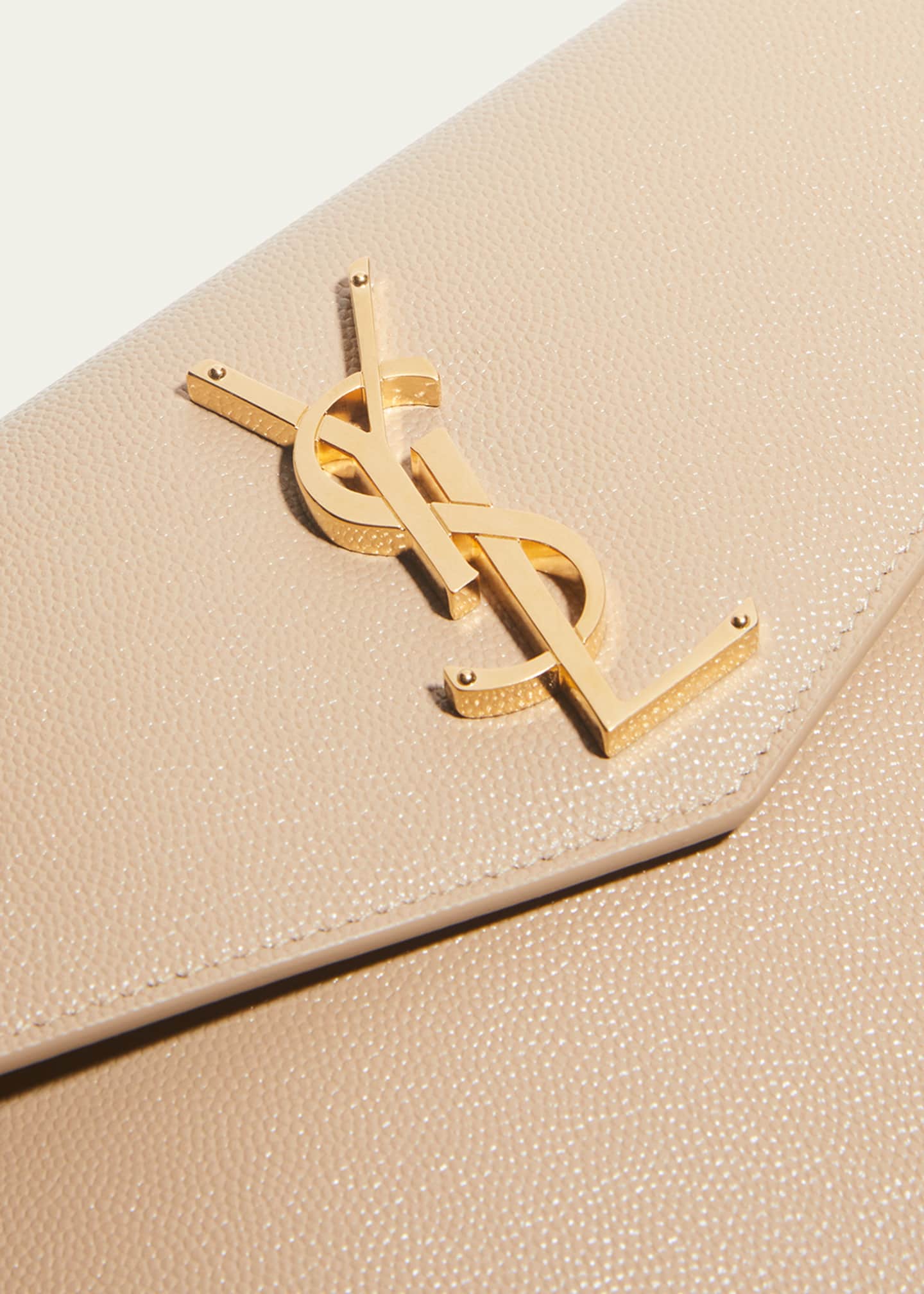 Saint Laurent Uptown YSL Pouch in Grained Leather Image 5 of 6